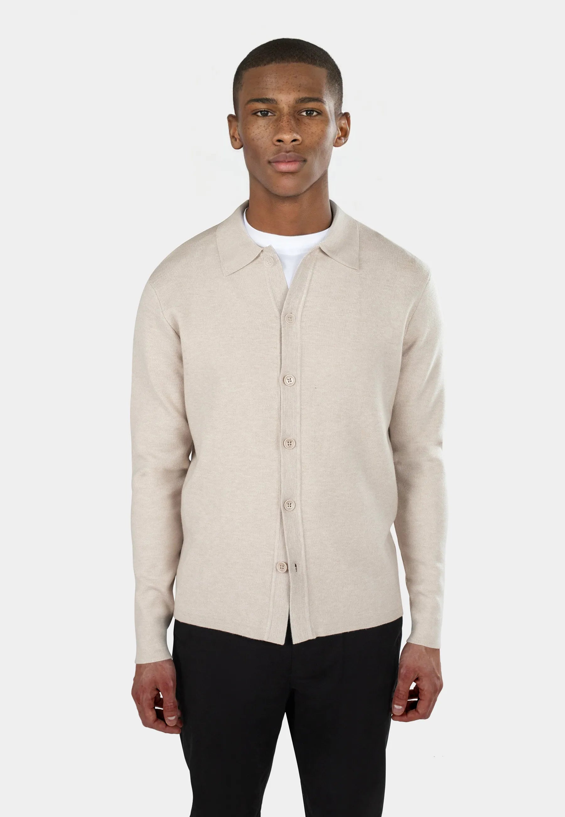 Conrad knitted cardigan - Beige