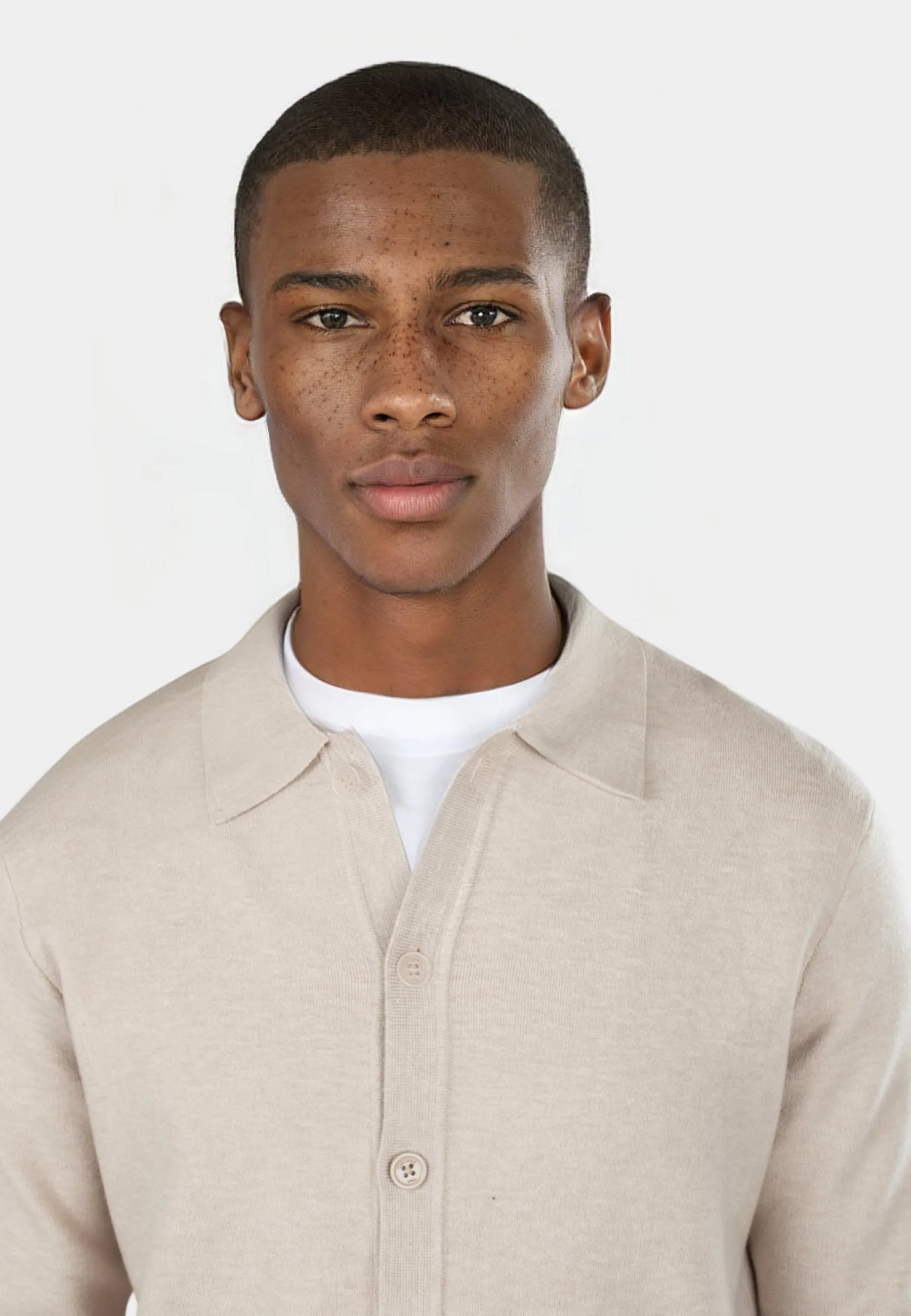 Conrad knitted cardigan - Beige