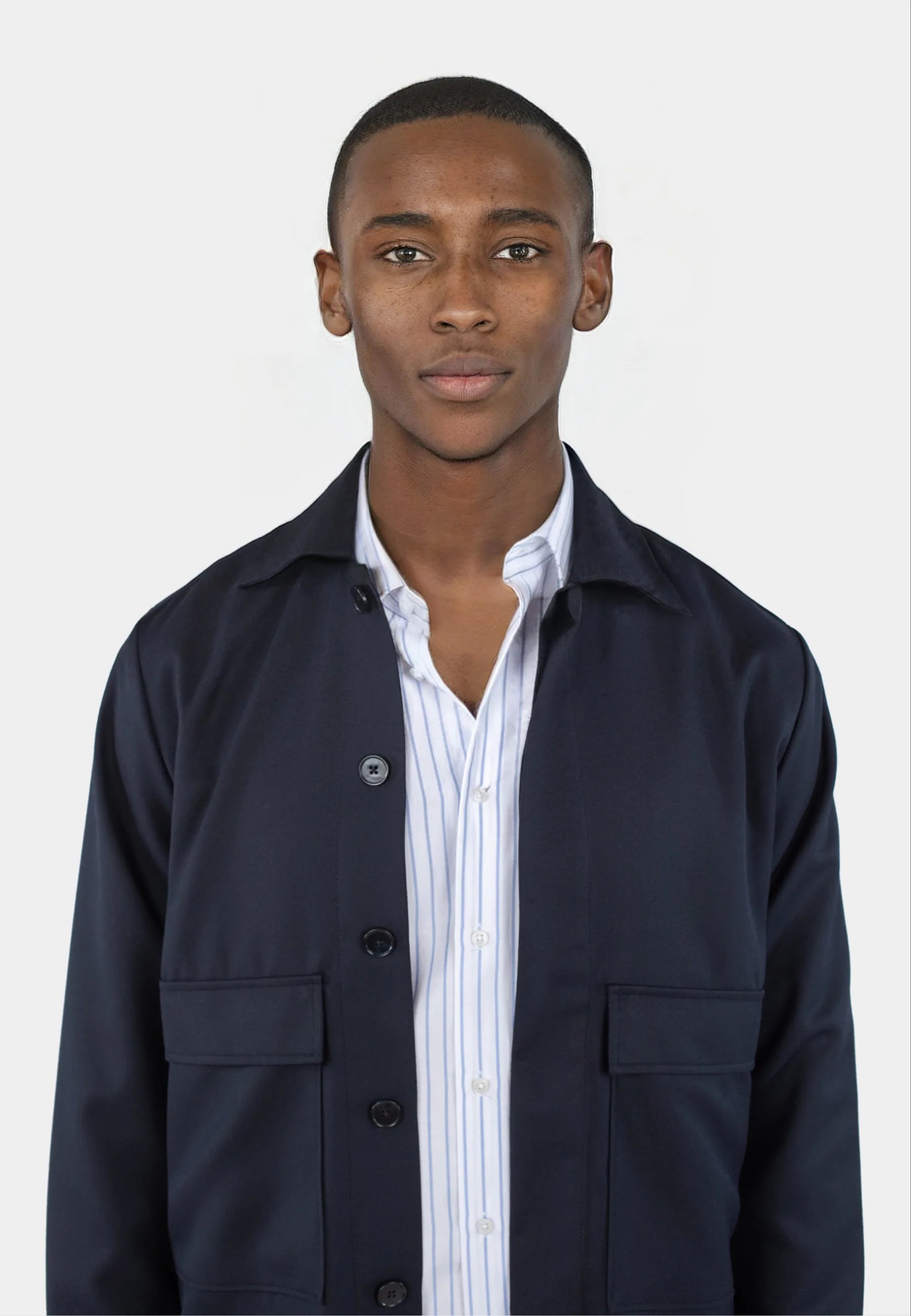 Nioz cropped jacket - Mörkblå