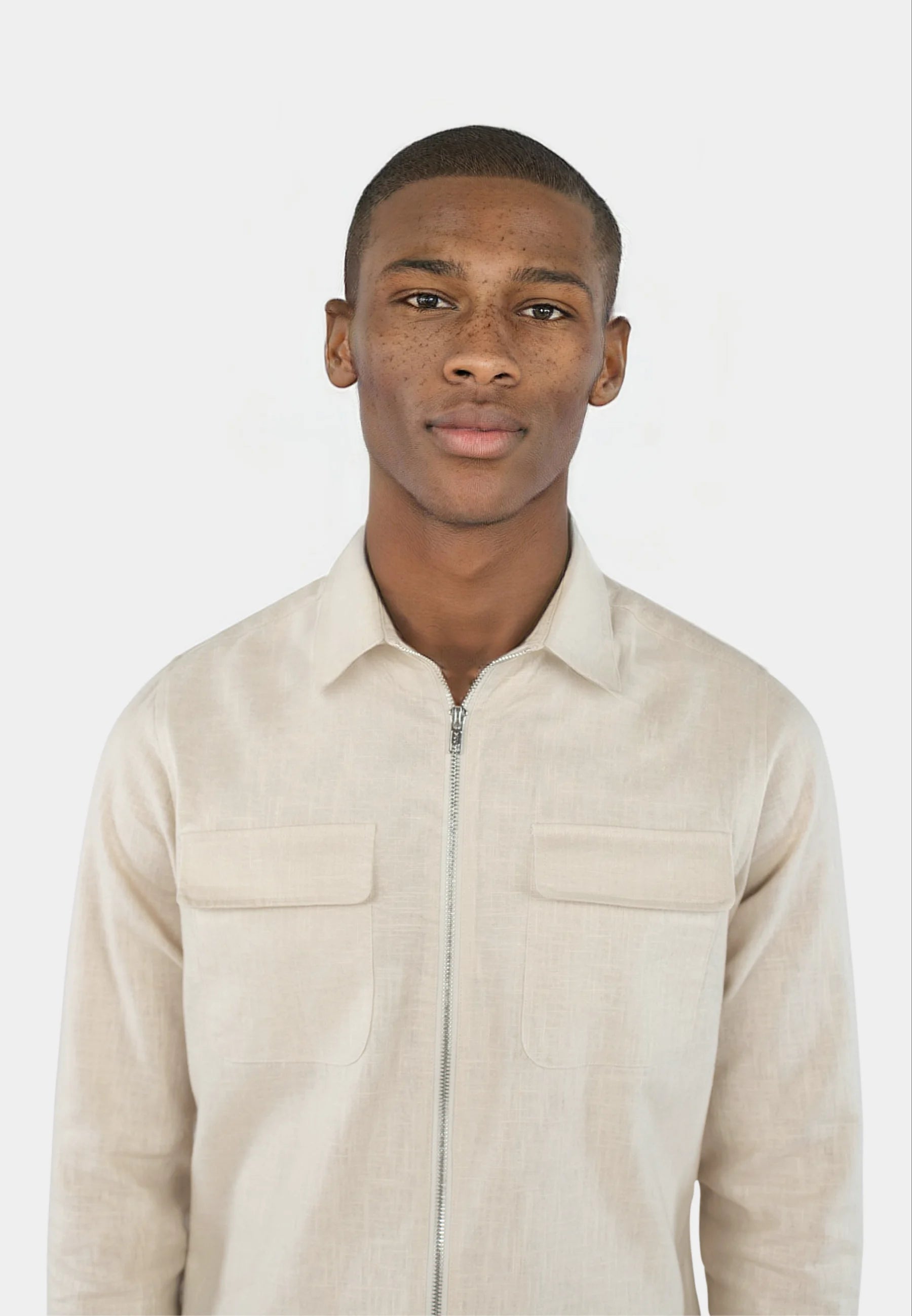 Linen zip set - Sunburst Beige