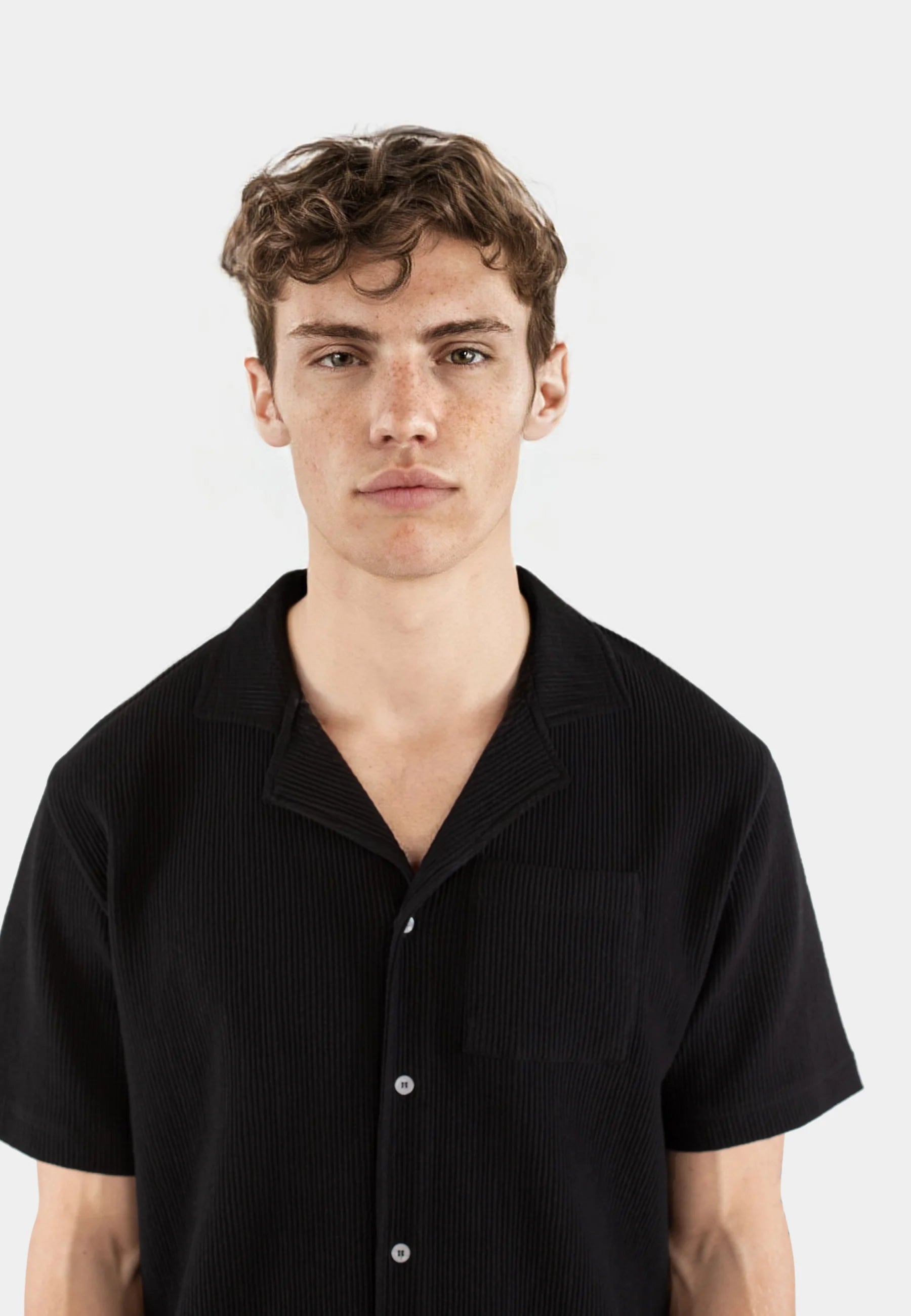 Jack plisse shirt - Black