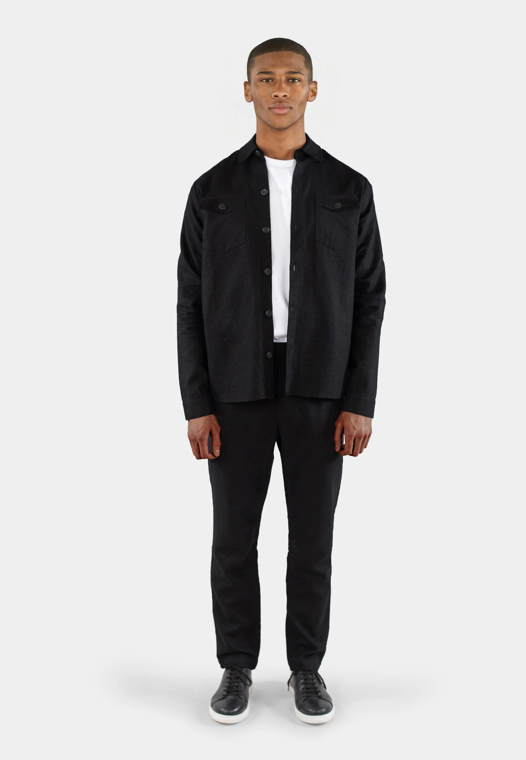 Dani linen overshirt - Black