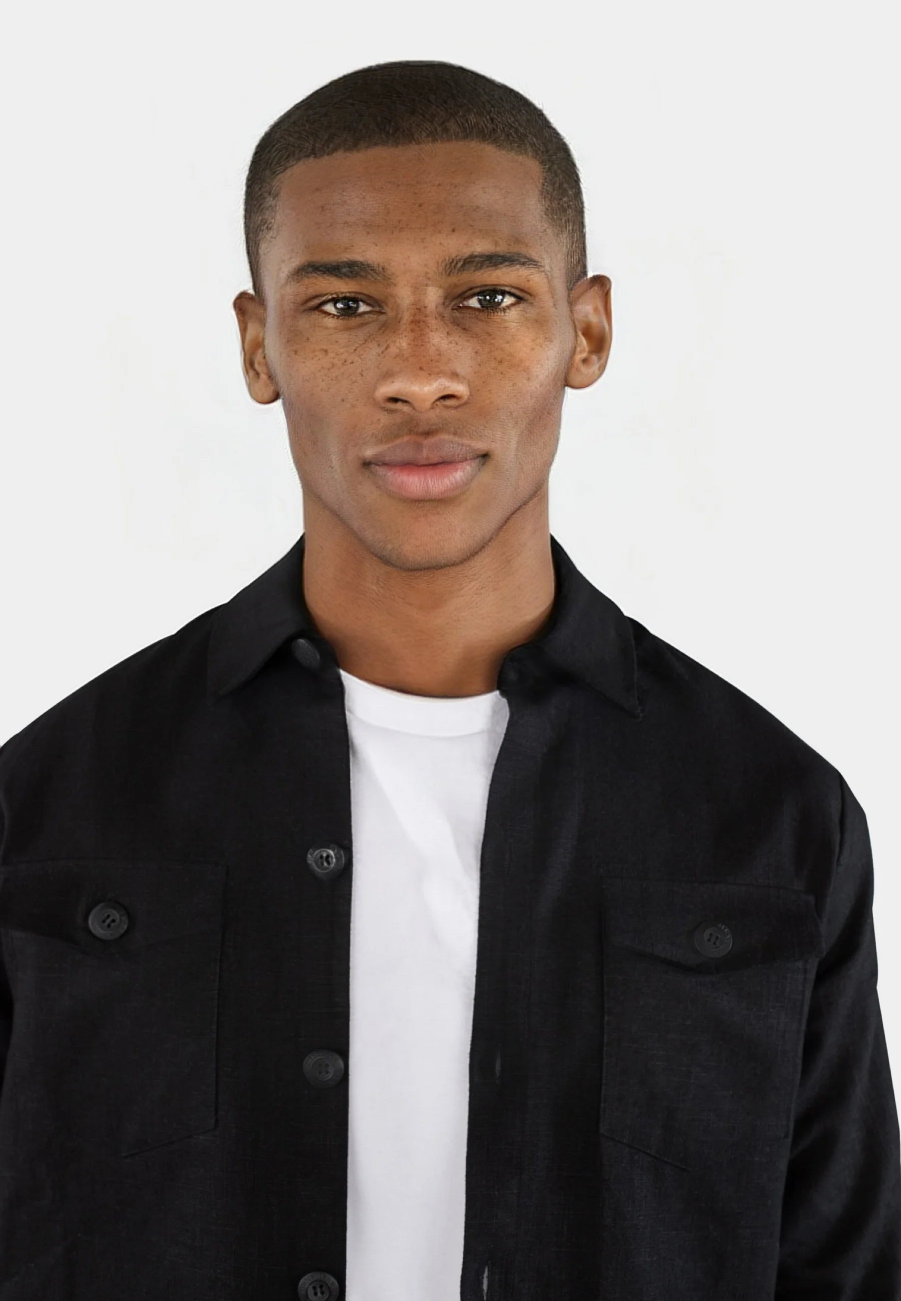 Dani linen overshirt - Black