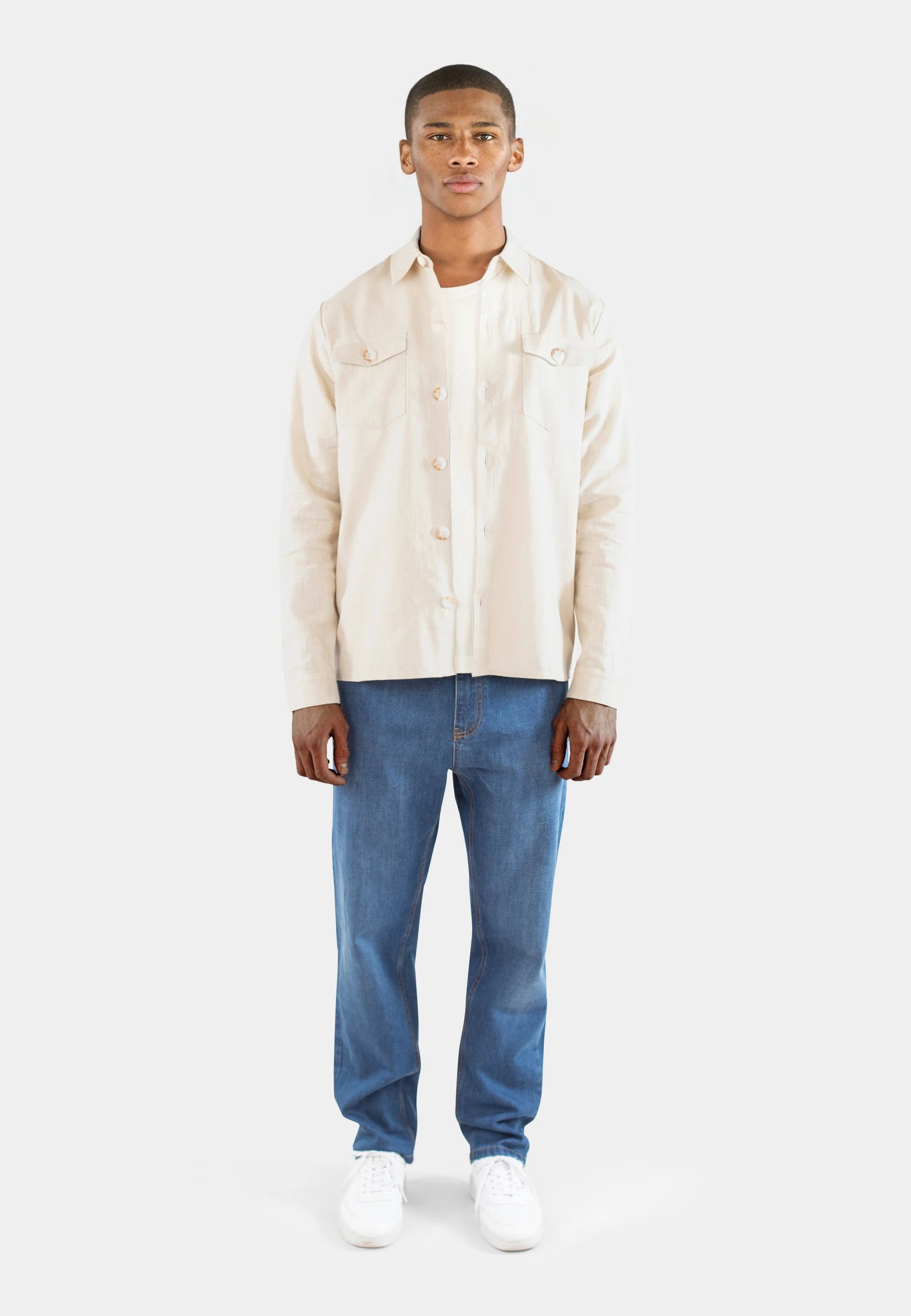 Dani Linen overshirt - Sunburst beige