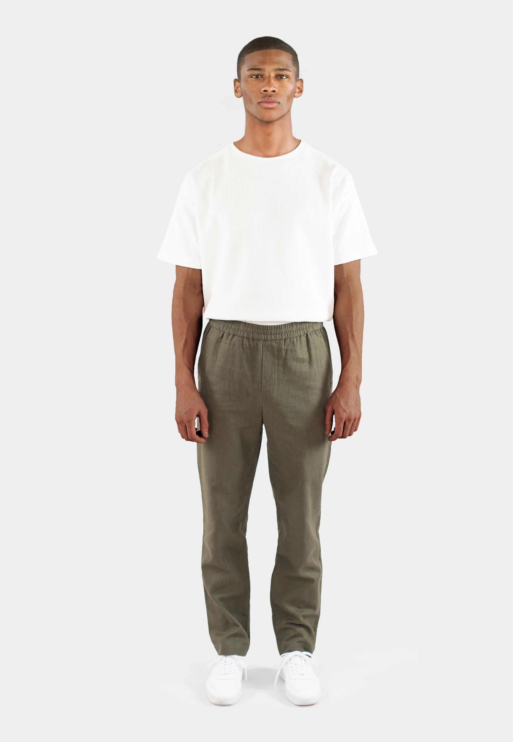 Linen zip set - Forest Green