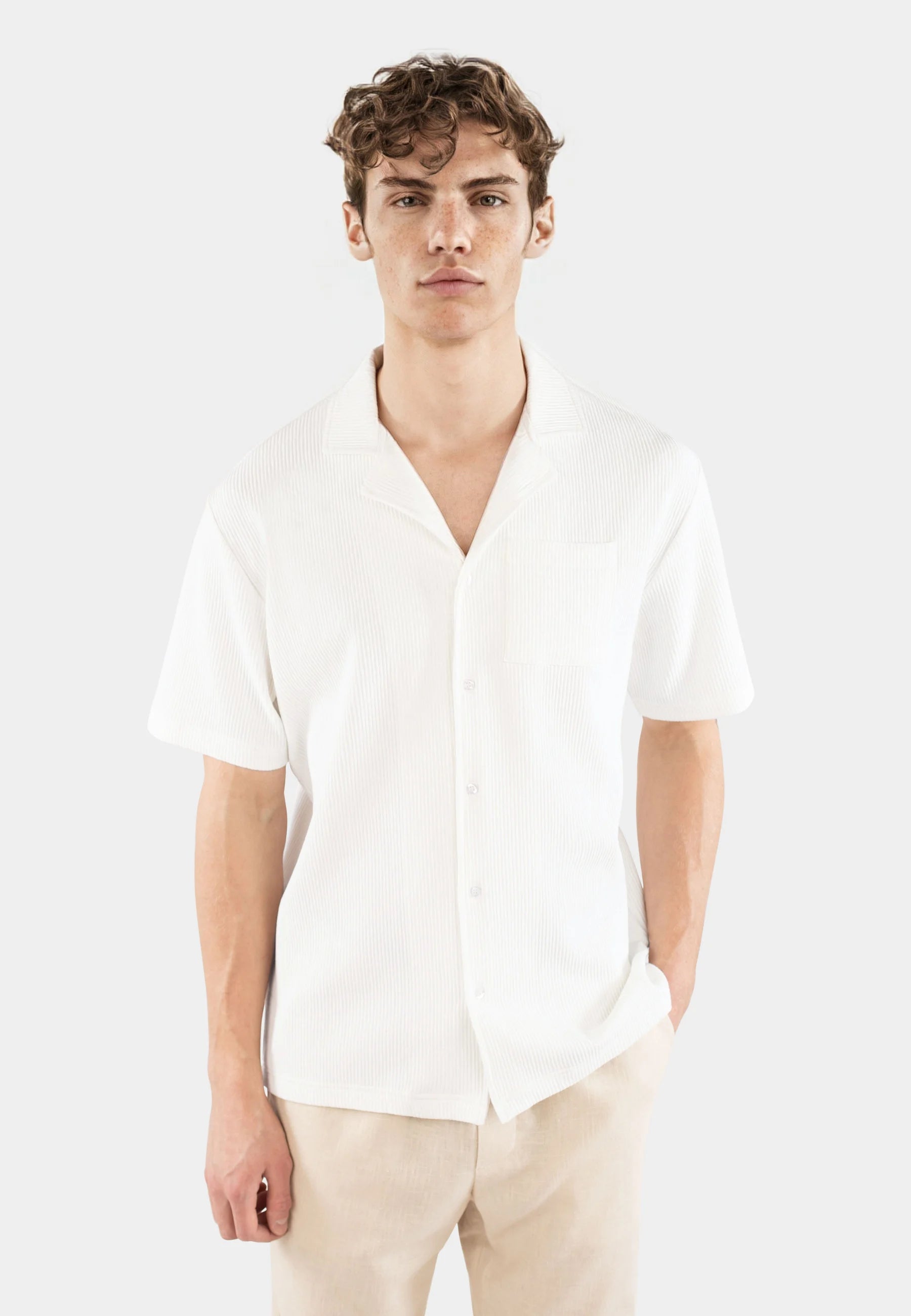 Jack plisse shirt - White