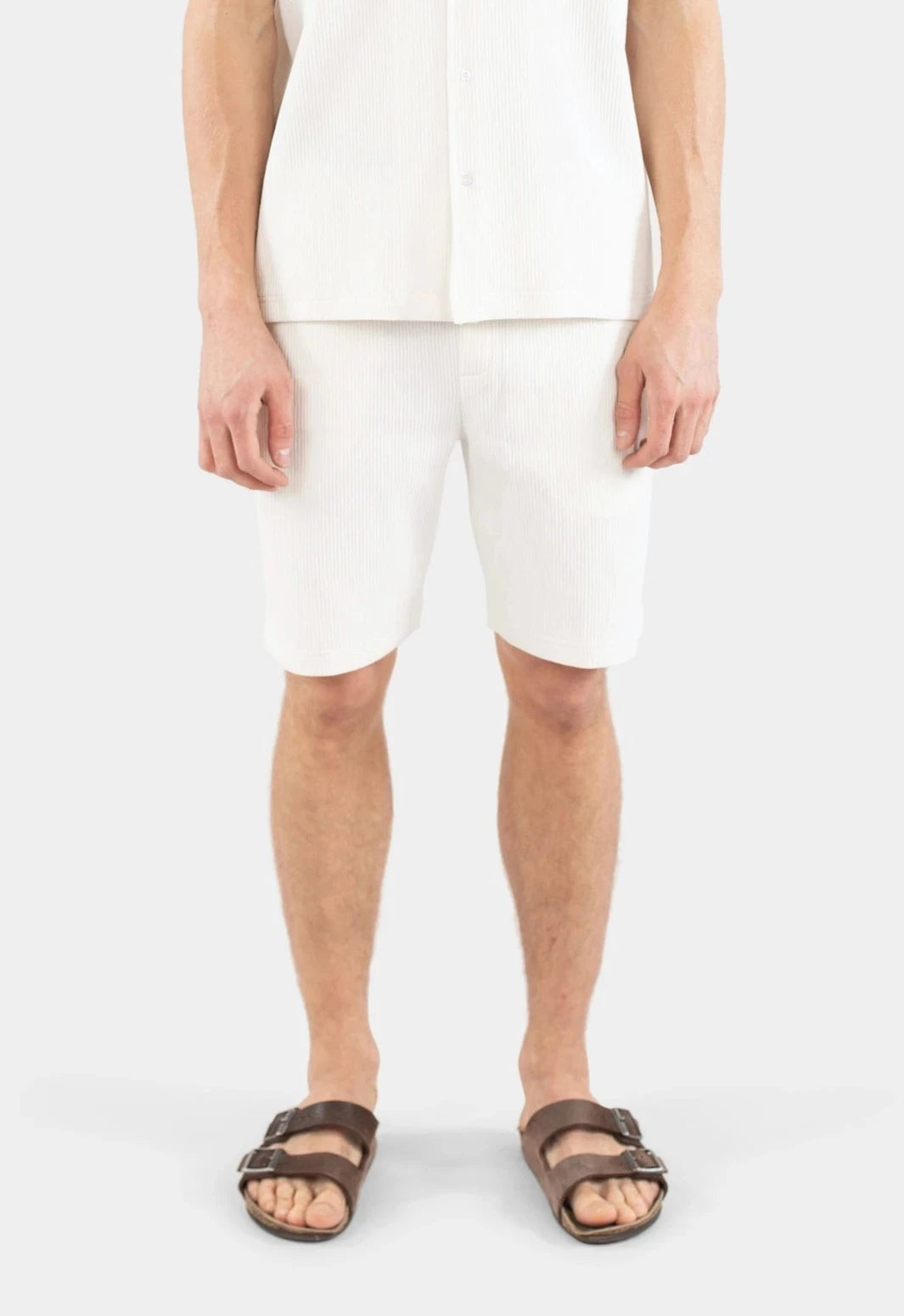 Mian plisse shorts - White