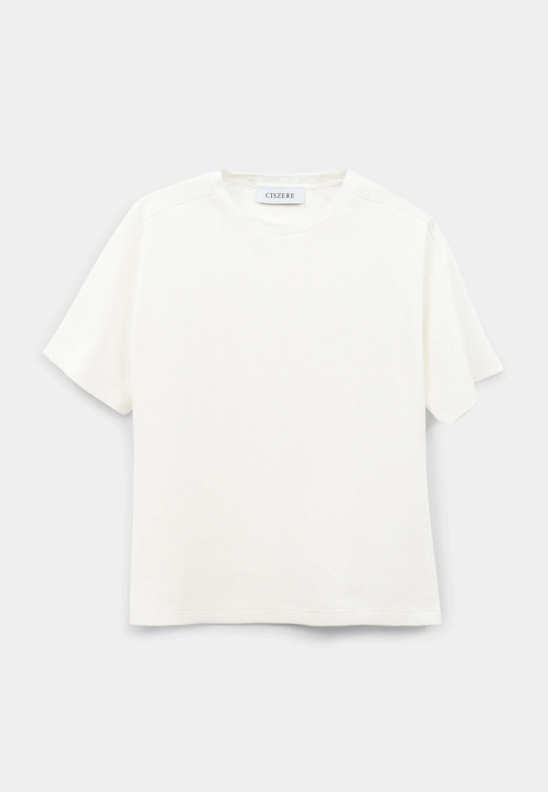 Franklin waffle t-shirt - Vit