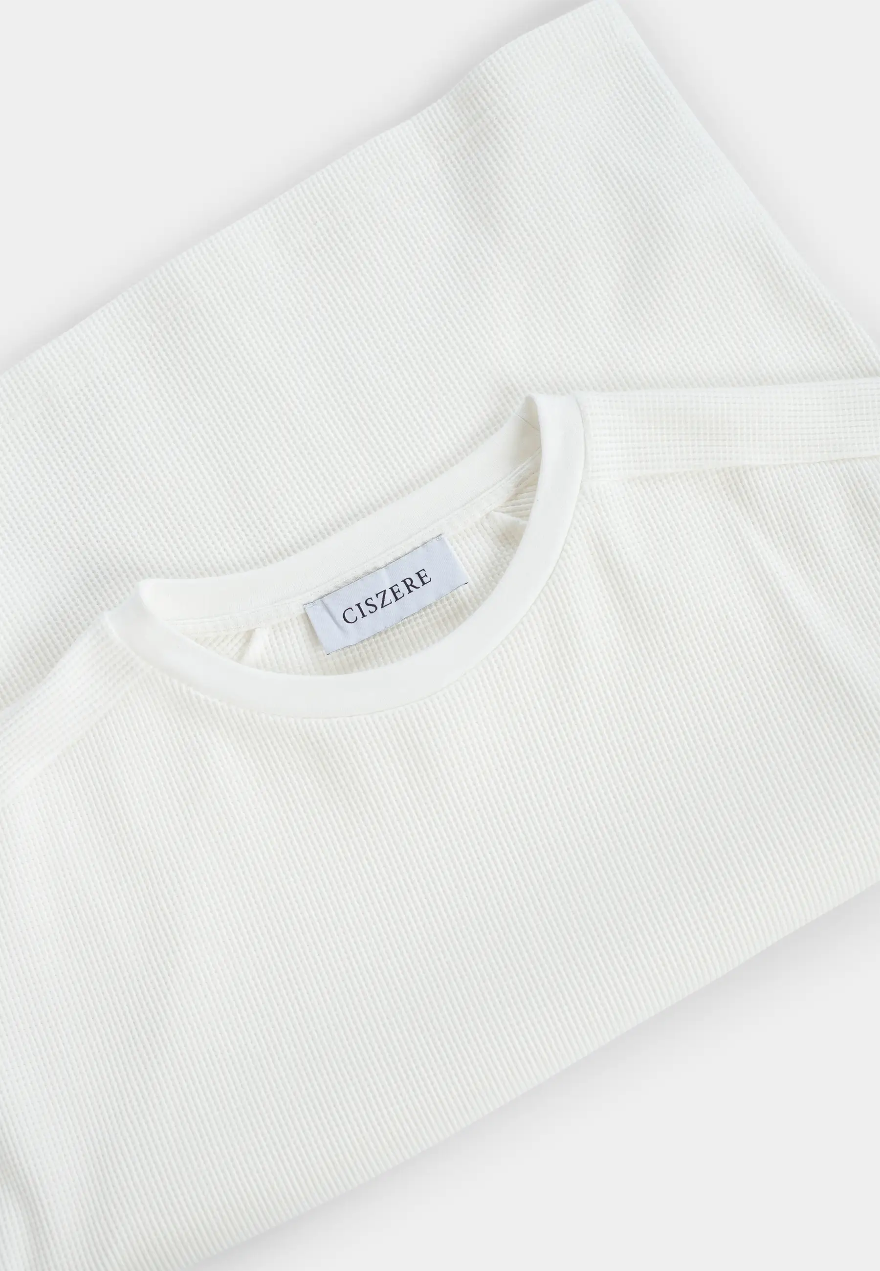 Franklin waffle t-shirt - Vit