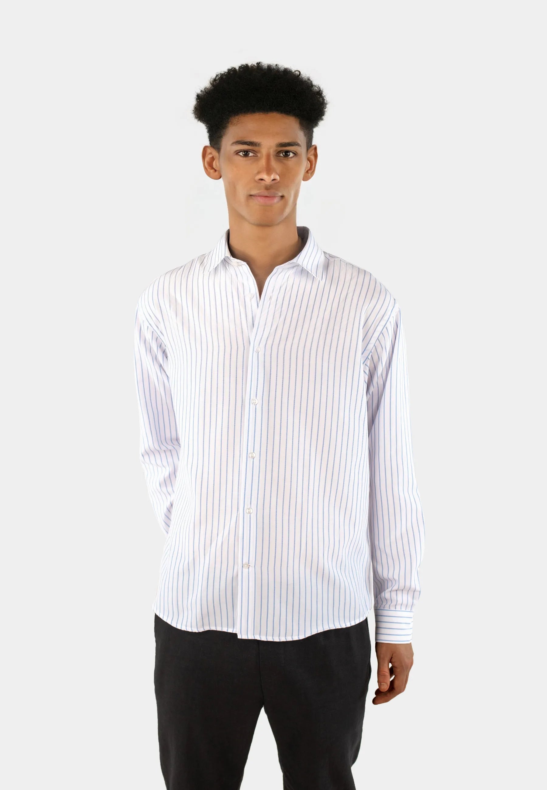 Shift Stripe Turndown Collar Shirt