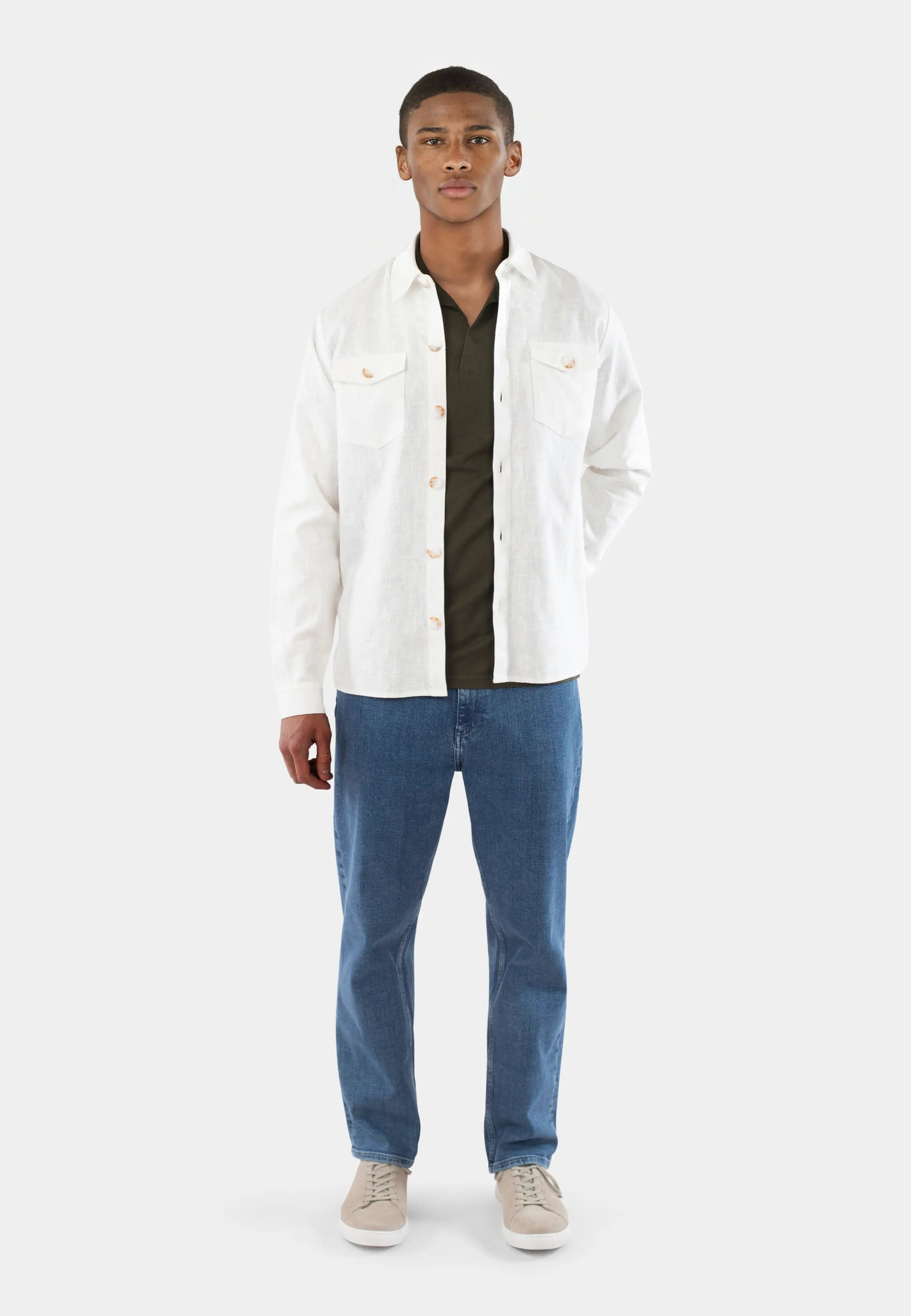 Dani linen overshirt - White