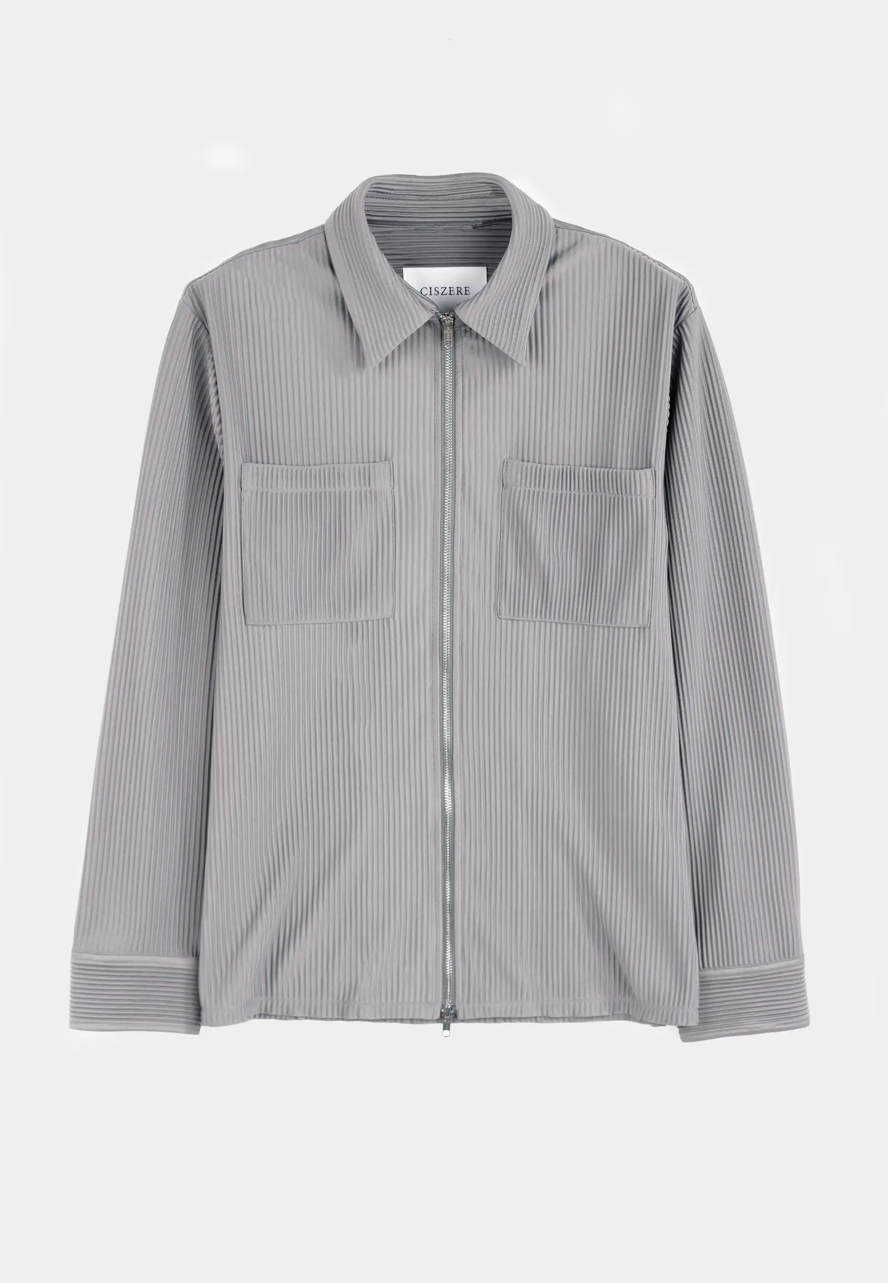 Mateo plisse overshirt - Grå