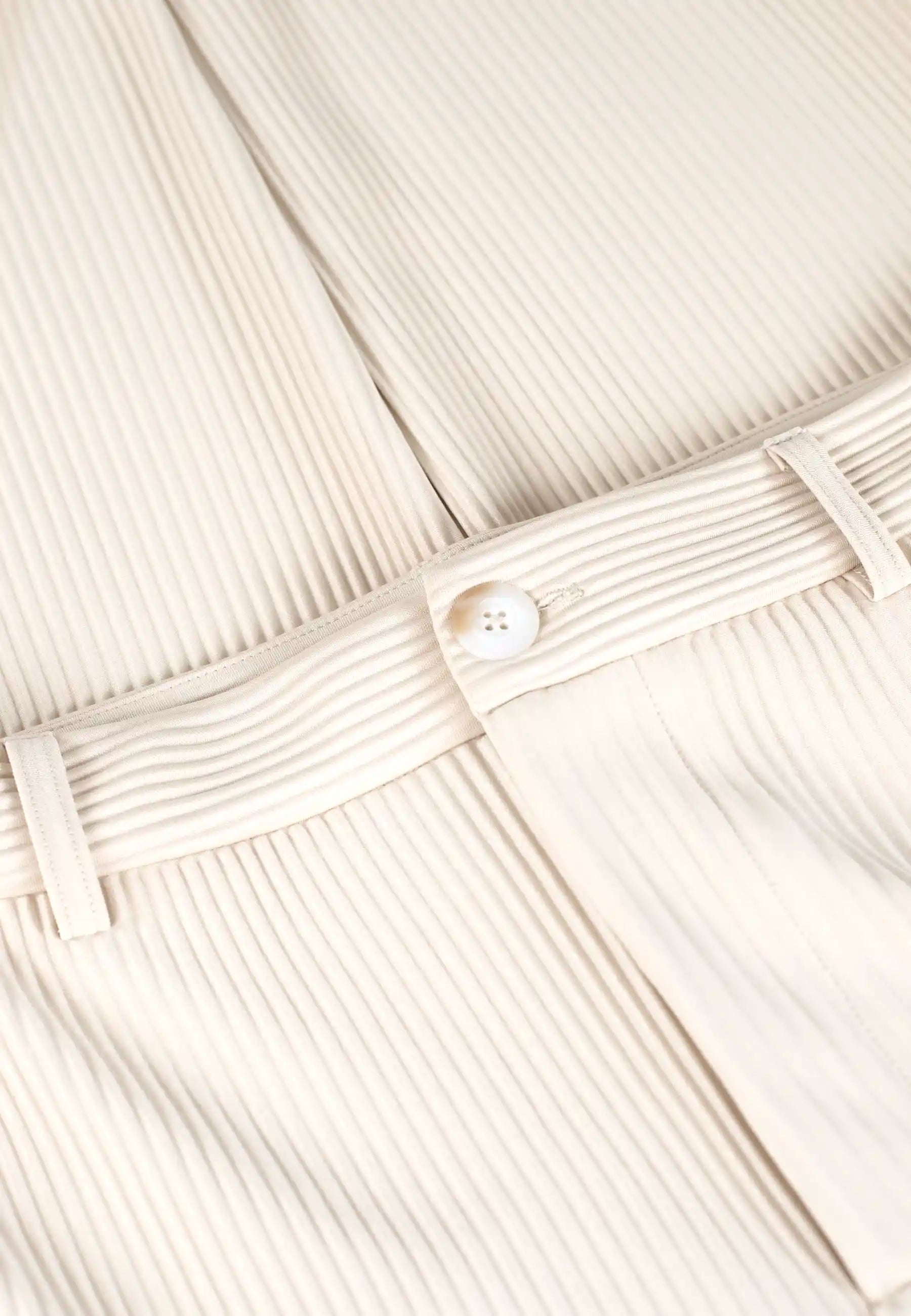 Lugo plisse trouser - Ivory