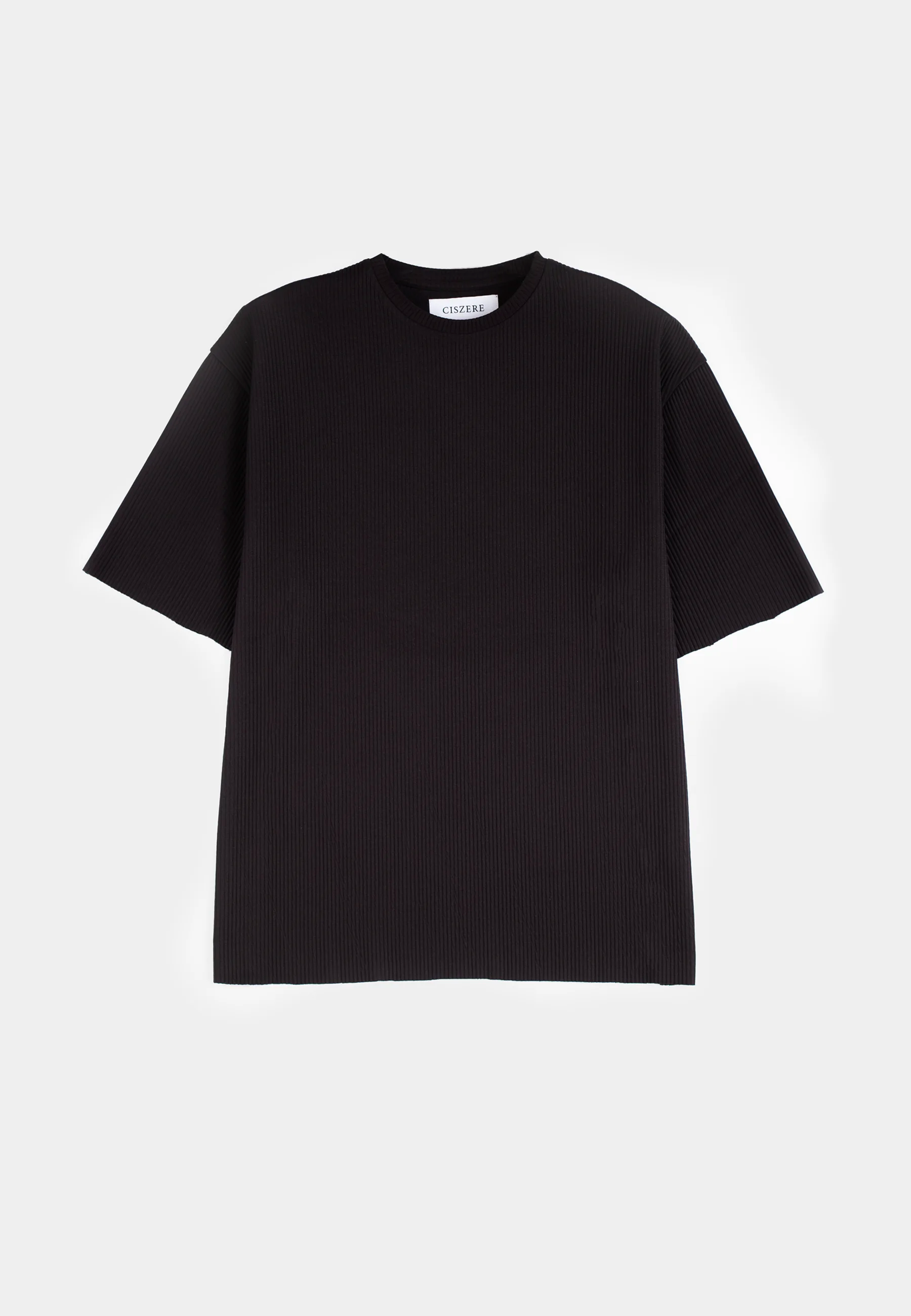 Evan plisse tee - Black