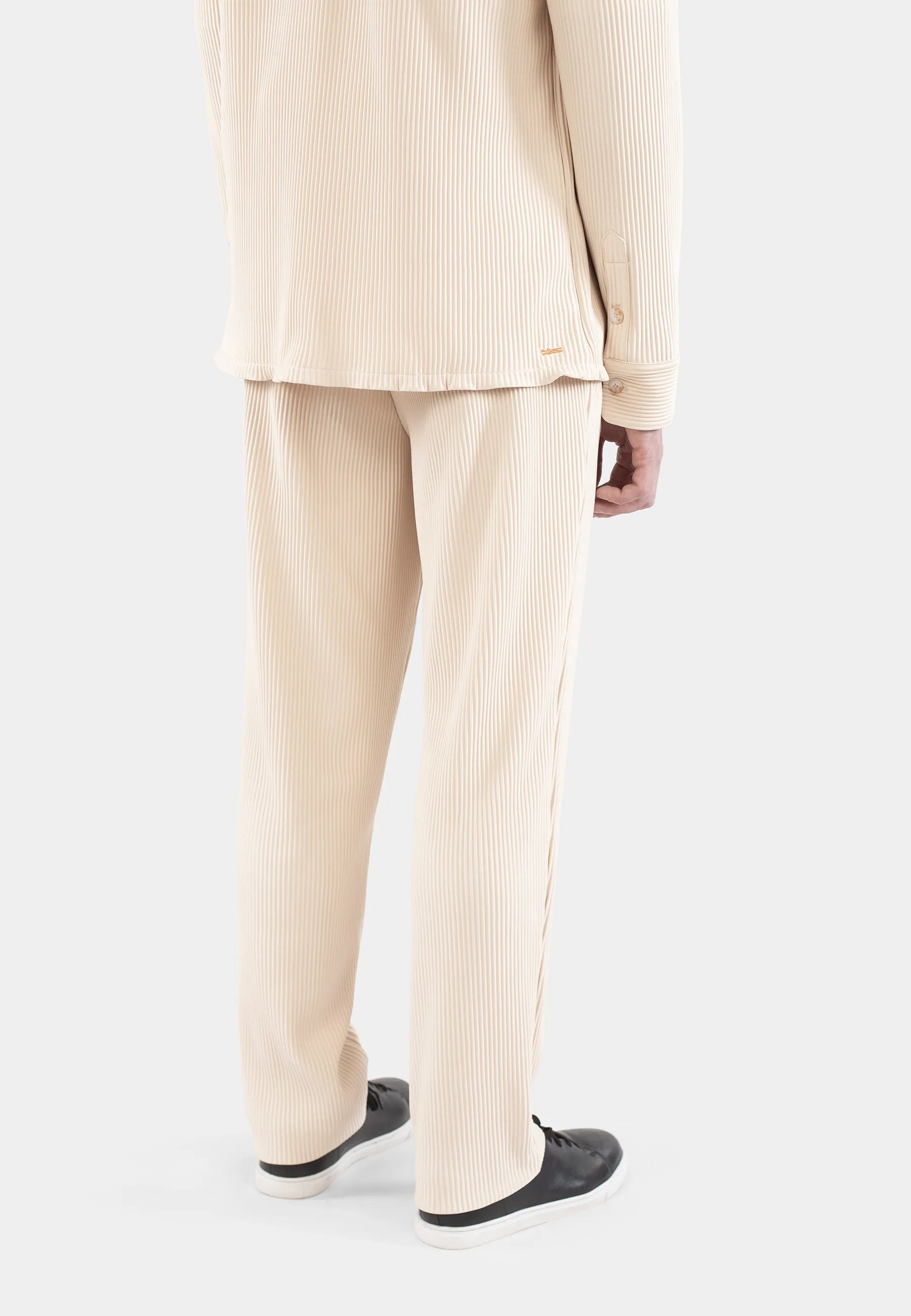 Mateo plisse overshirt - Ivory