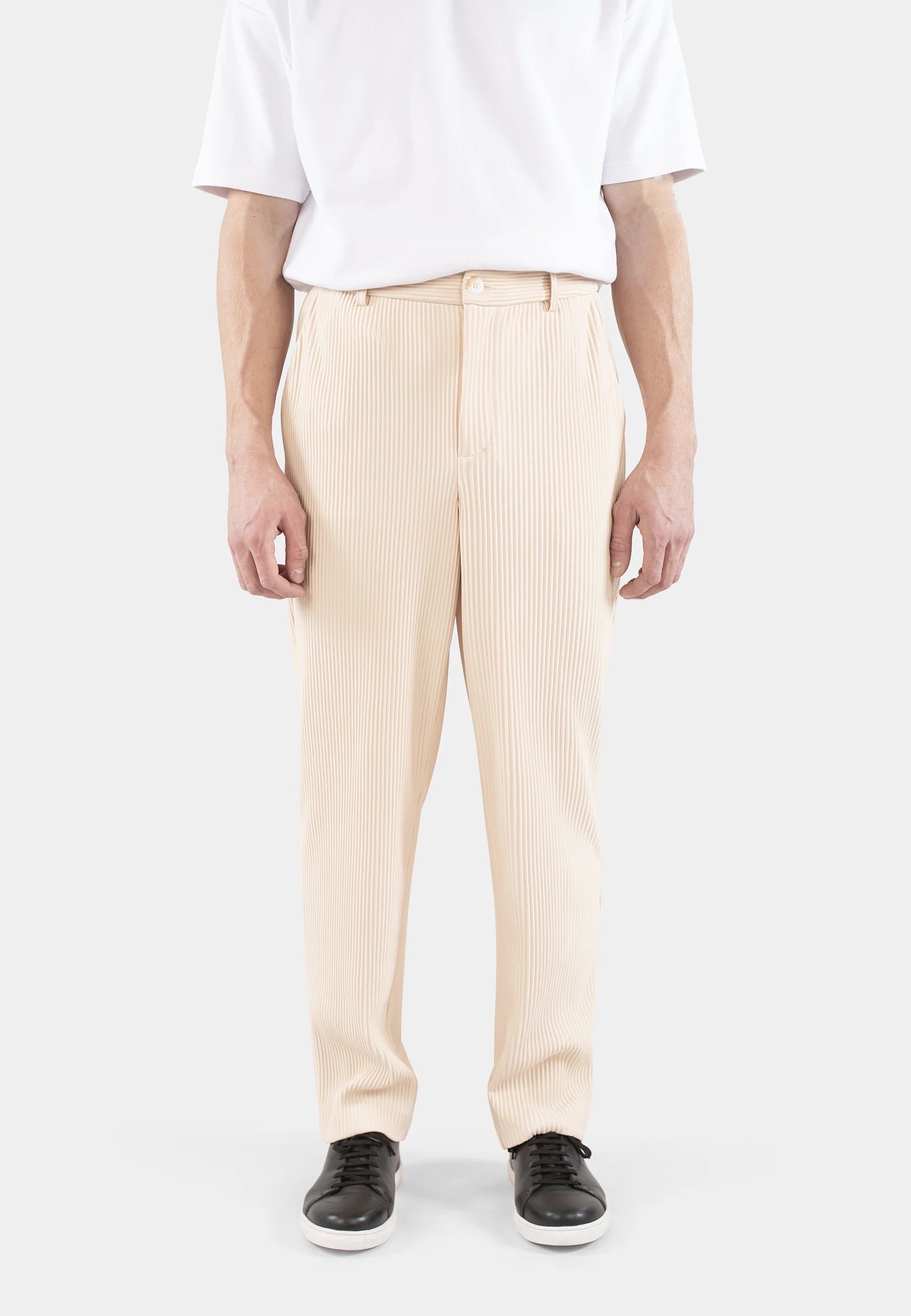 Lugo plisse trouser - Ivory