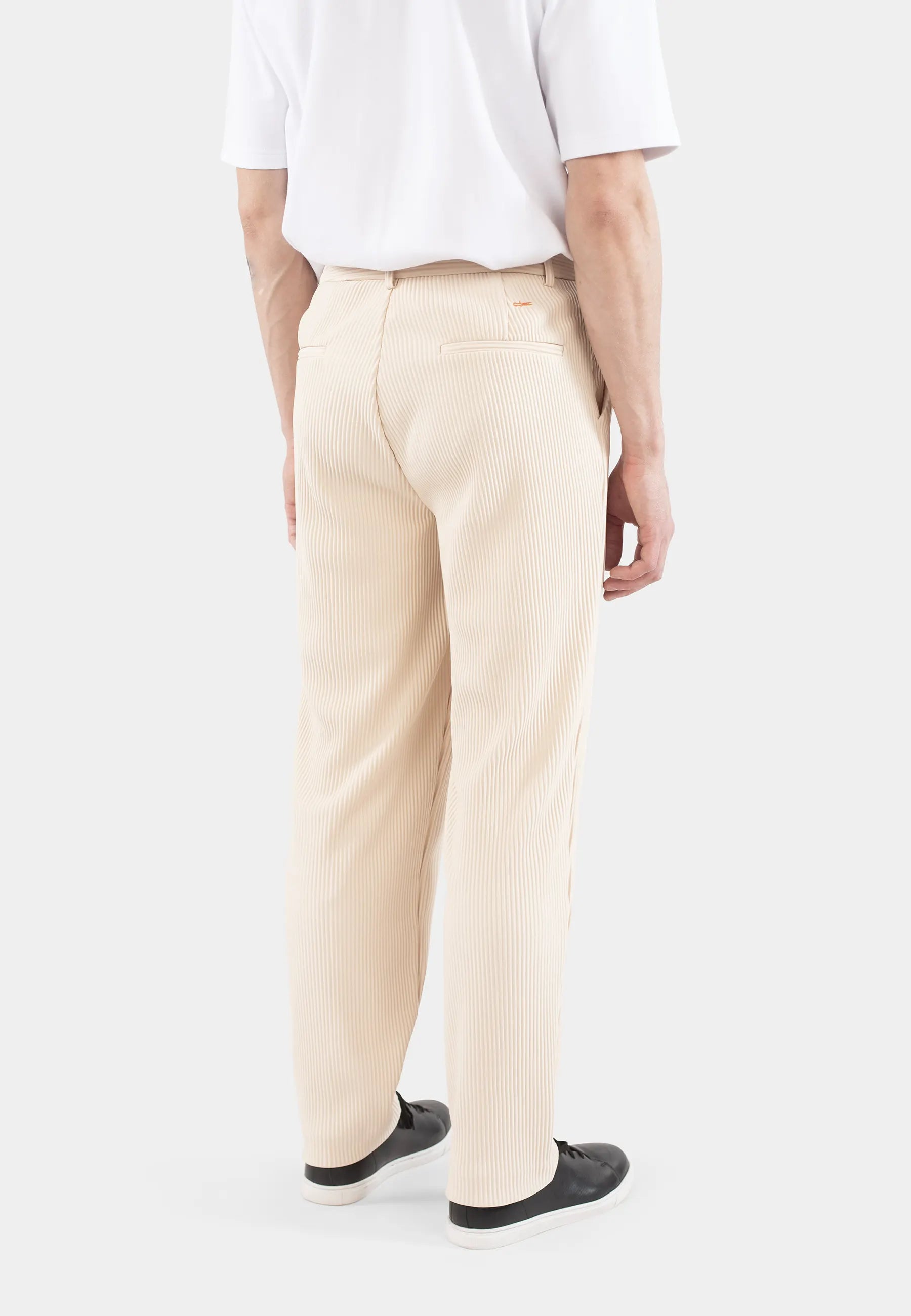 Lugo plisse trouser - Ivory