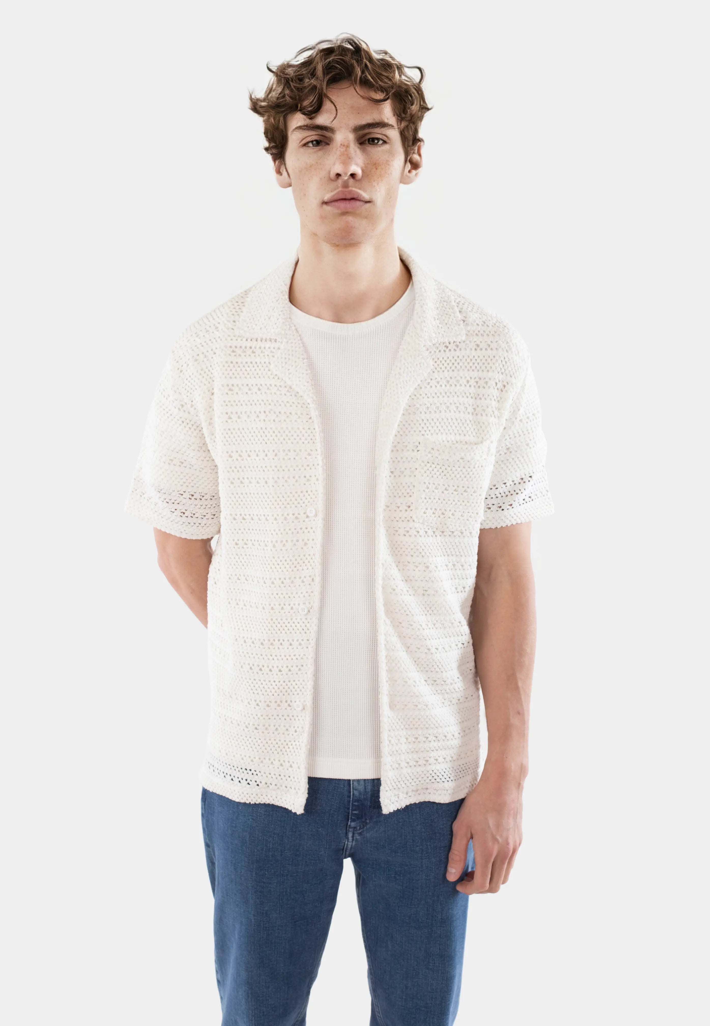 Wyatt crochet shirt - Off white