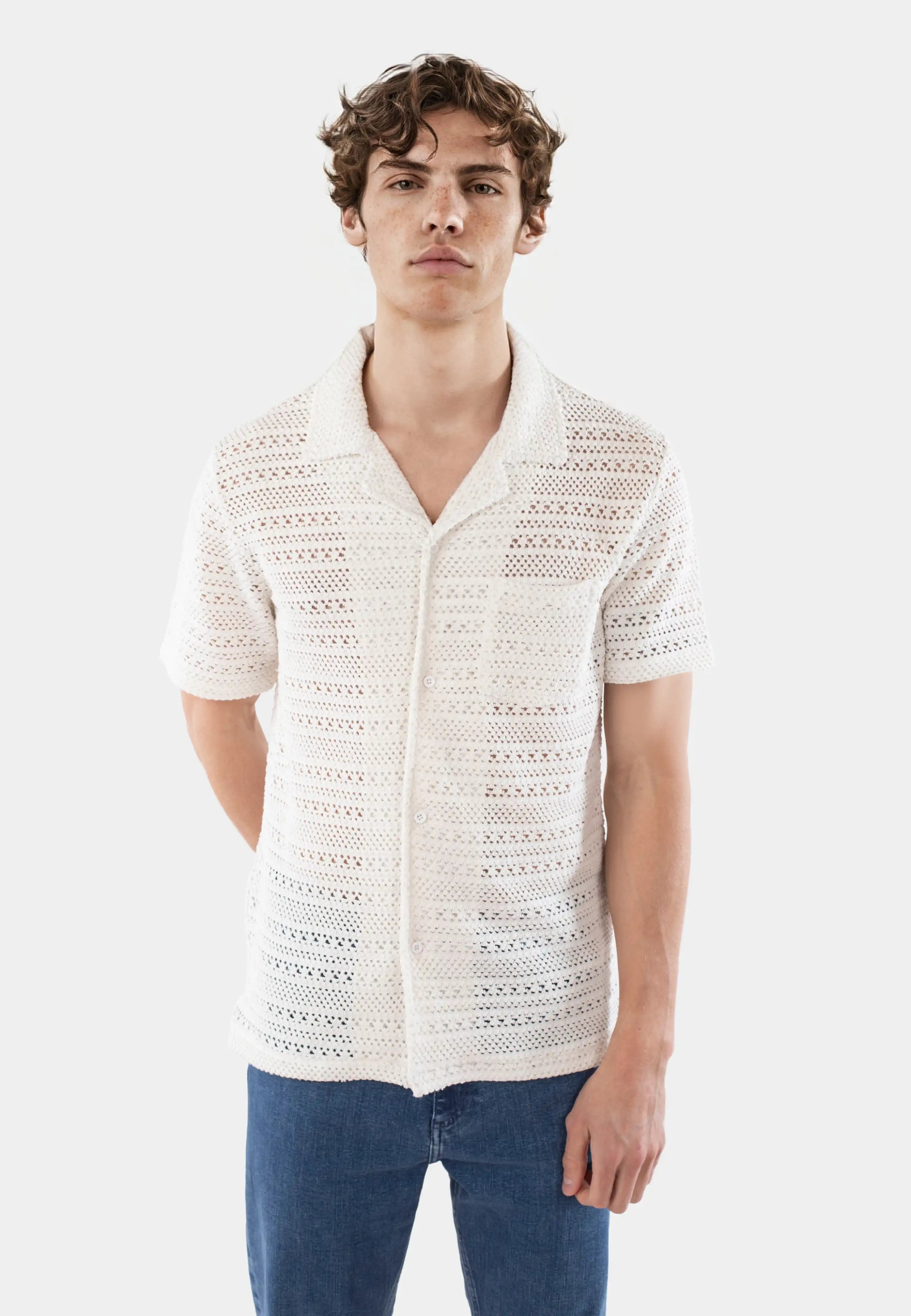 Wyatt crochet shirt - Off white