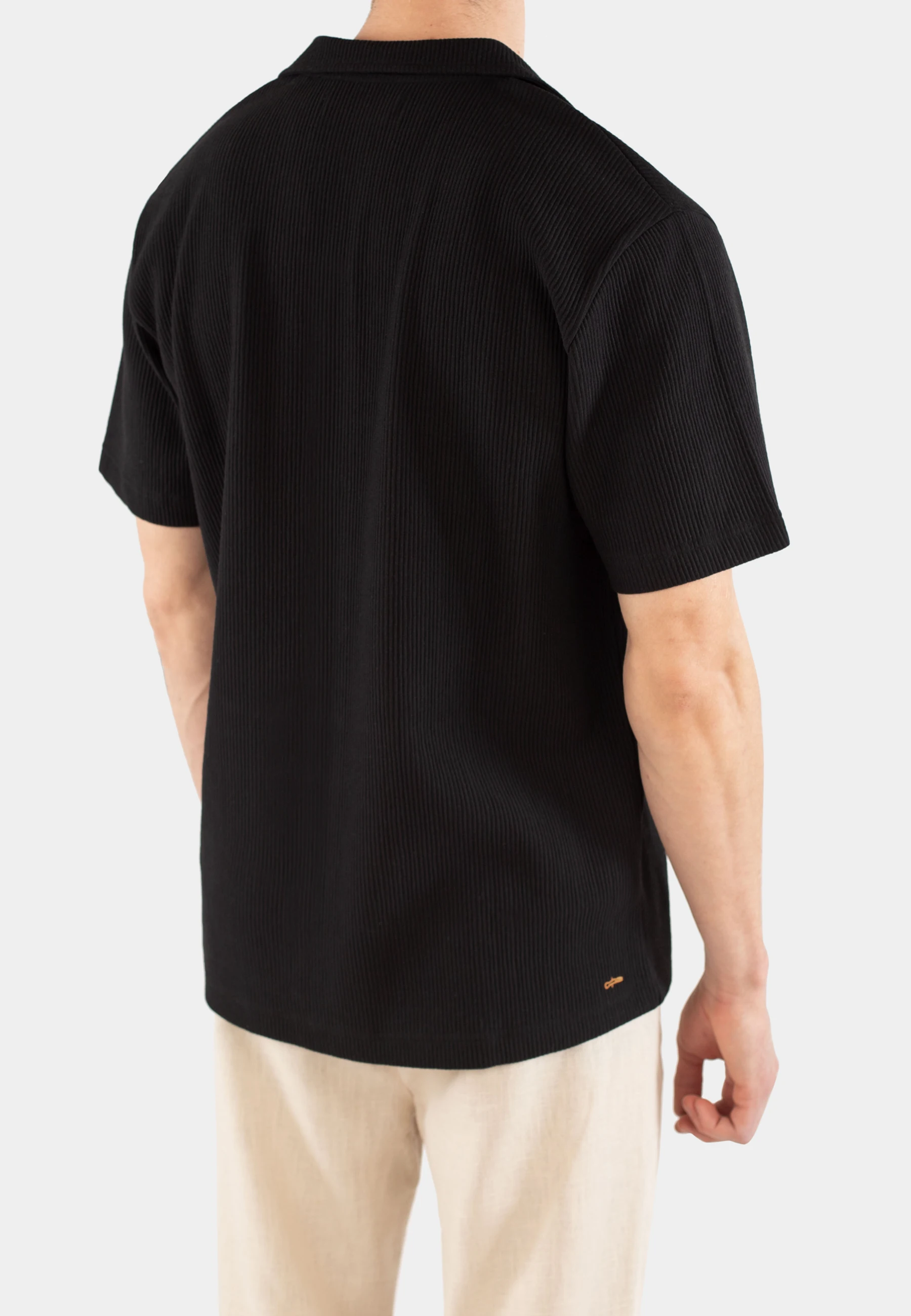 Plisse short set - Black