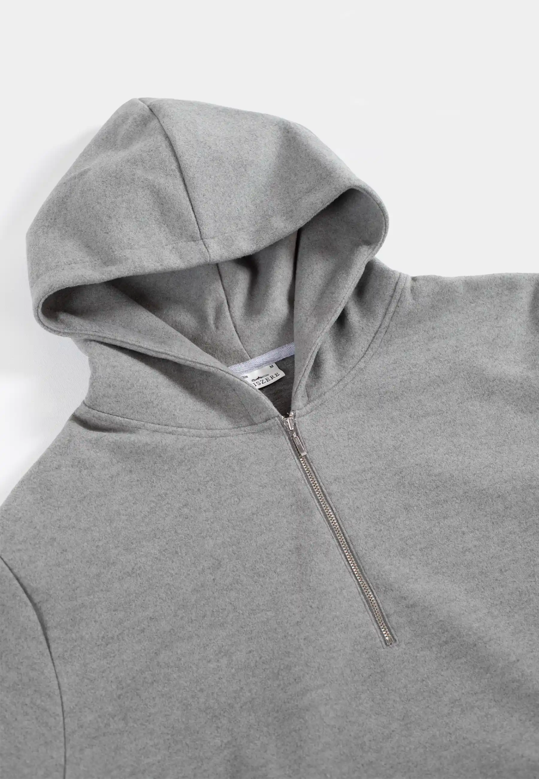 Cody half zip hoodie - Grey melange