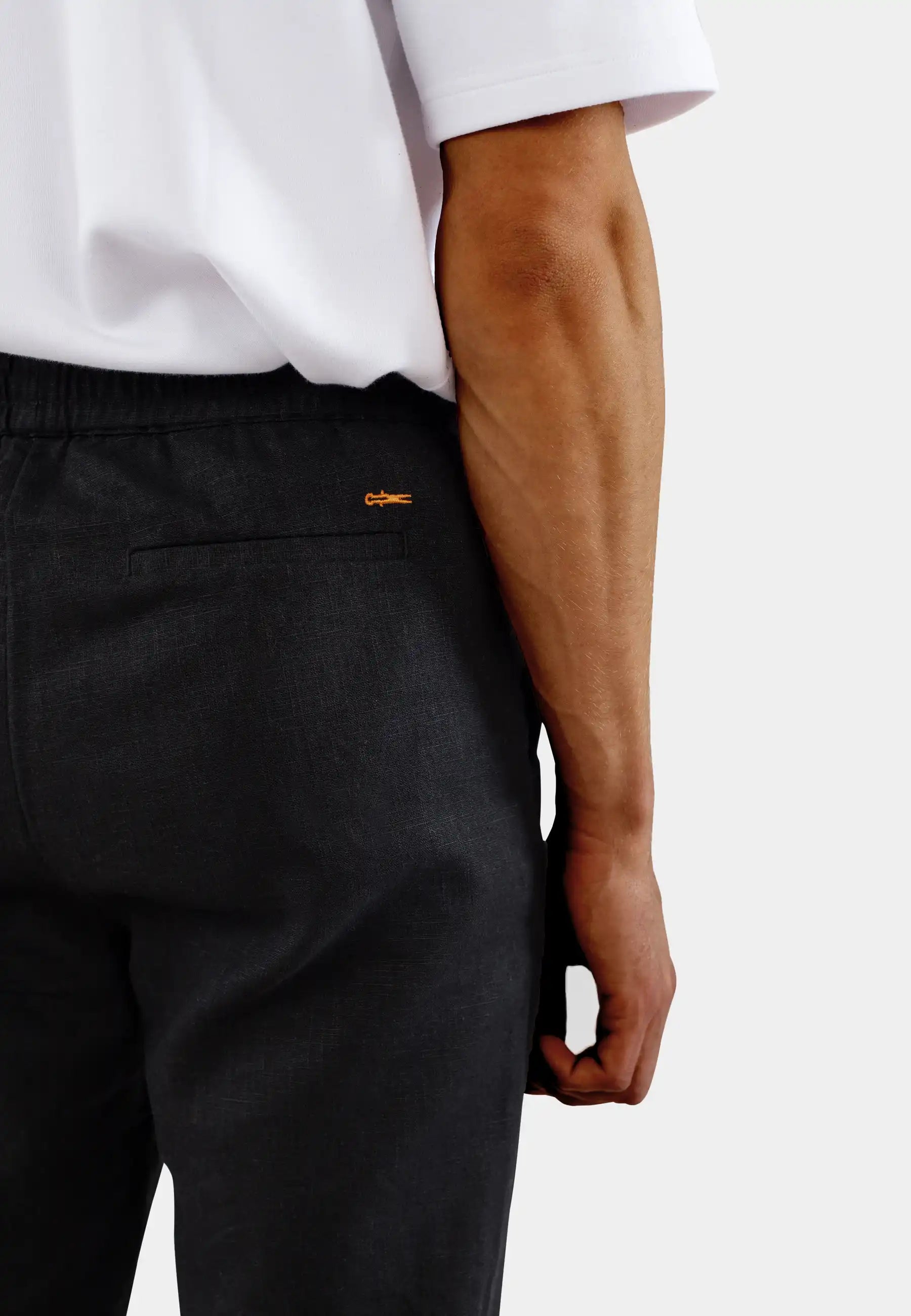 Linen zip set - Black