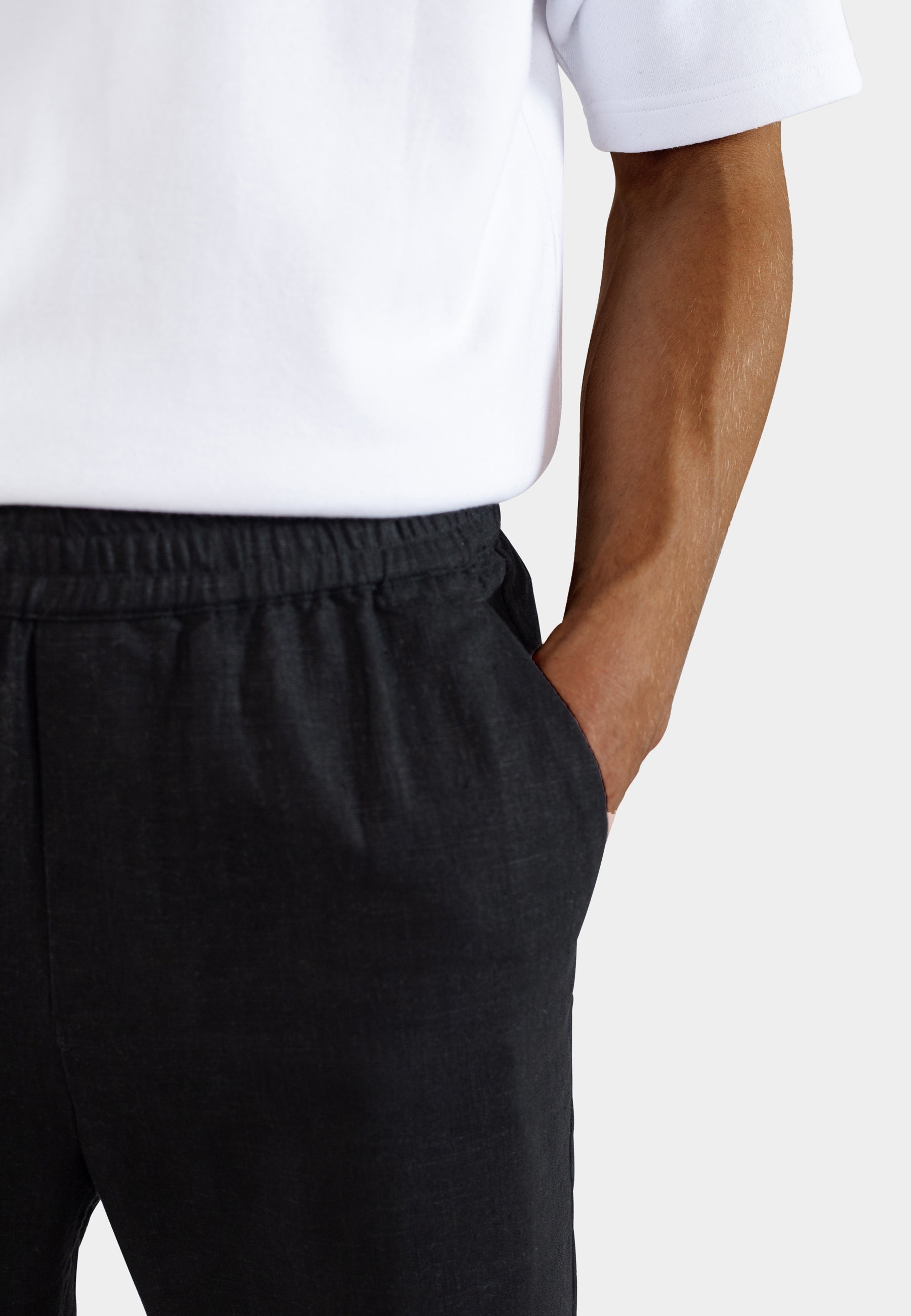 Harlow linen trousers - Black