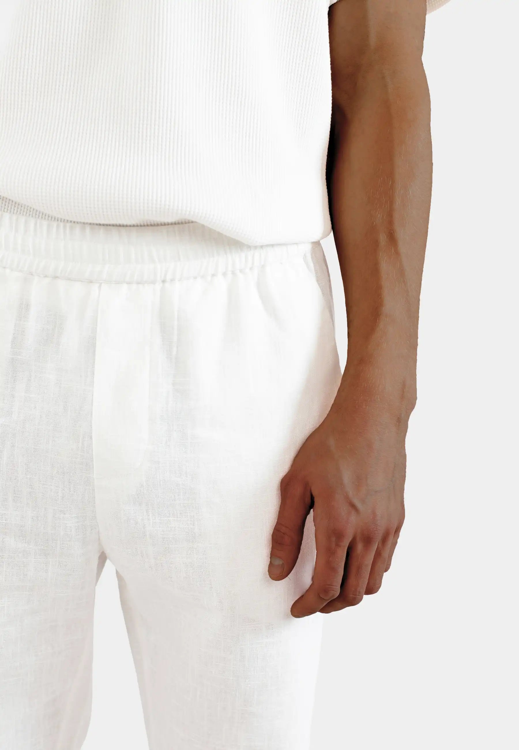 Harlow linen trousers - White