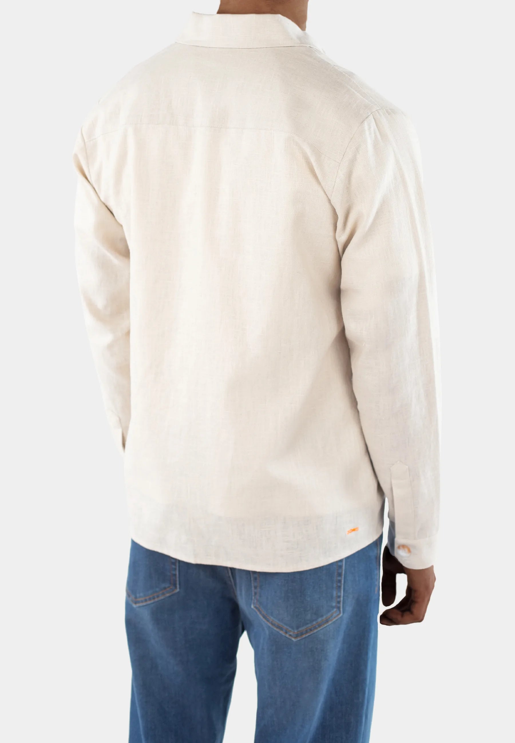 Dani linneovershirt - Beige