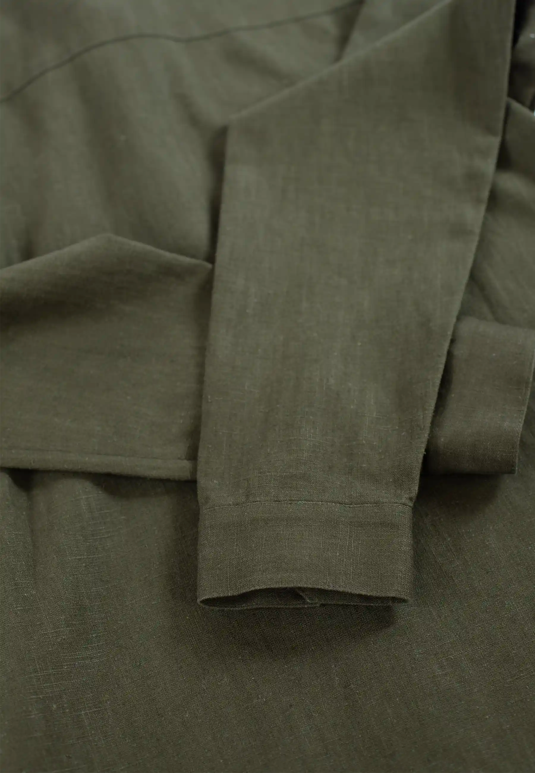 Dani linen overshirt - Forest Green