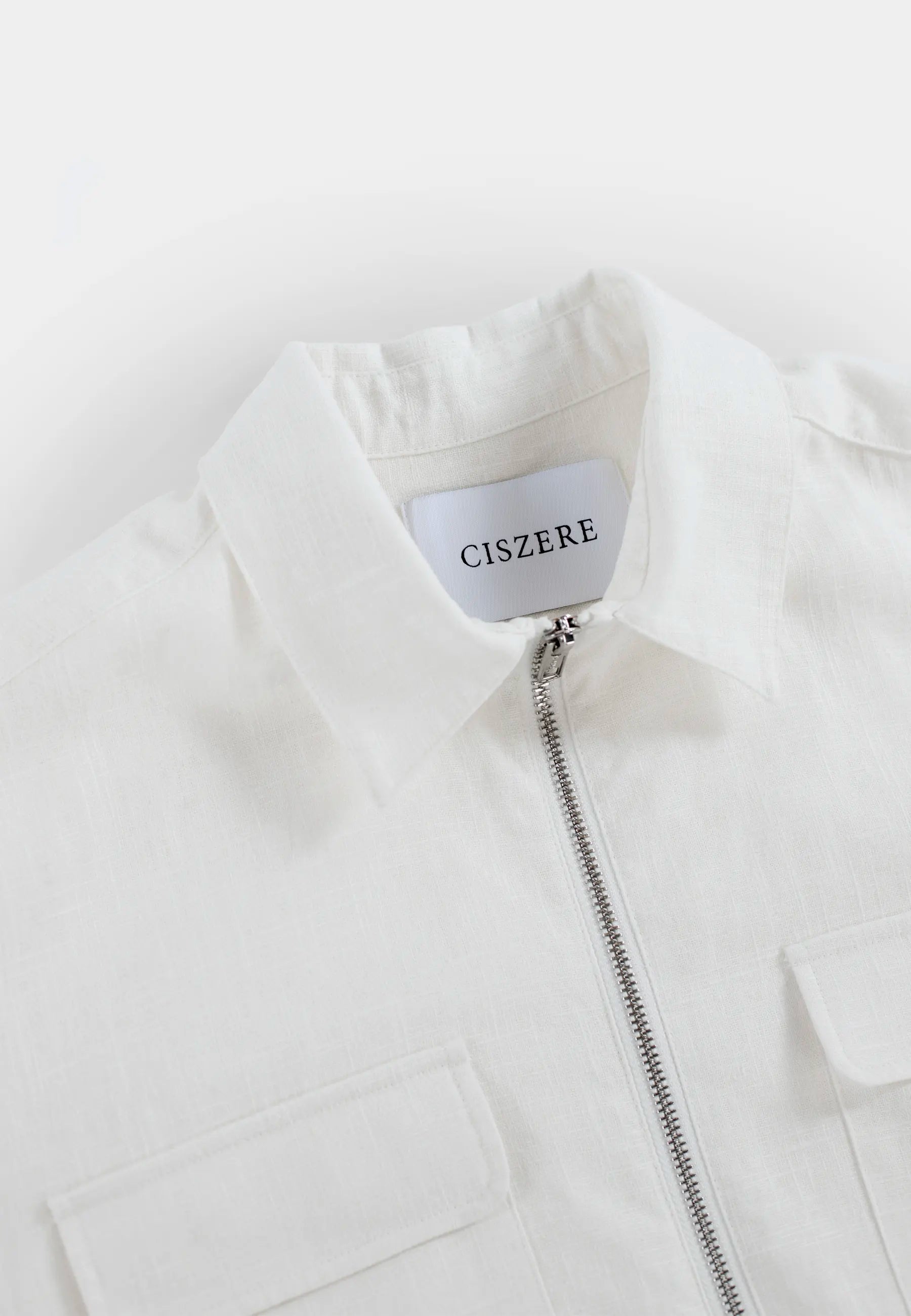 Quincy linen overshirt - White