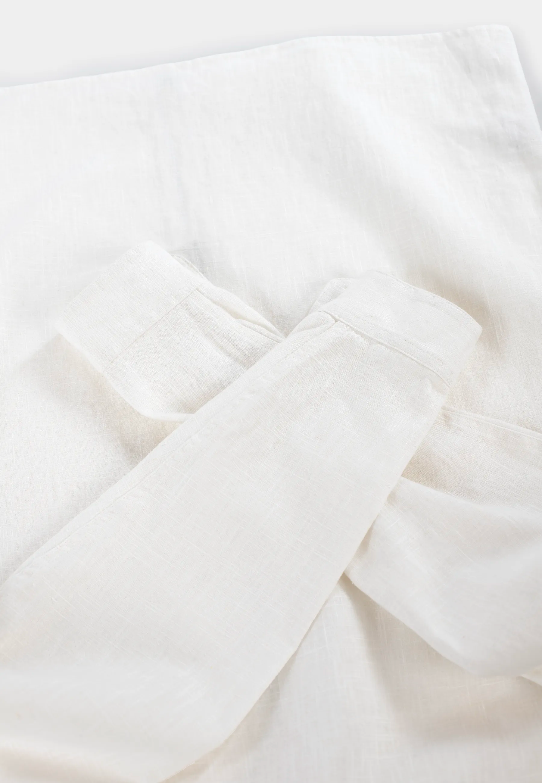 Quincy linen overshirt - White
