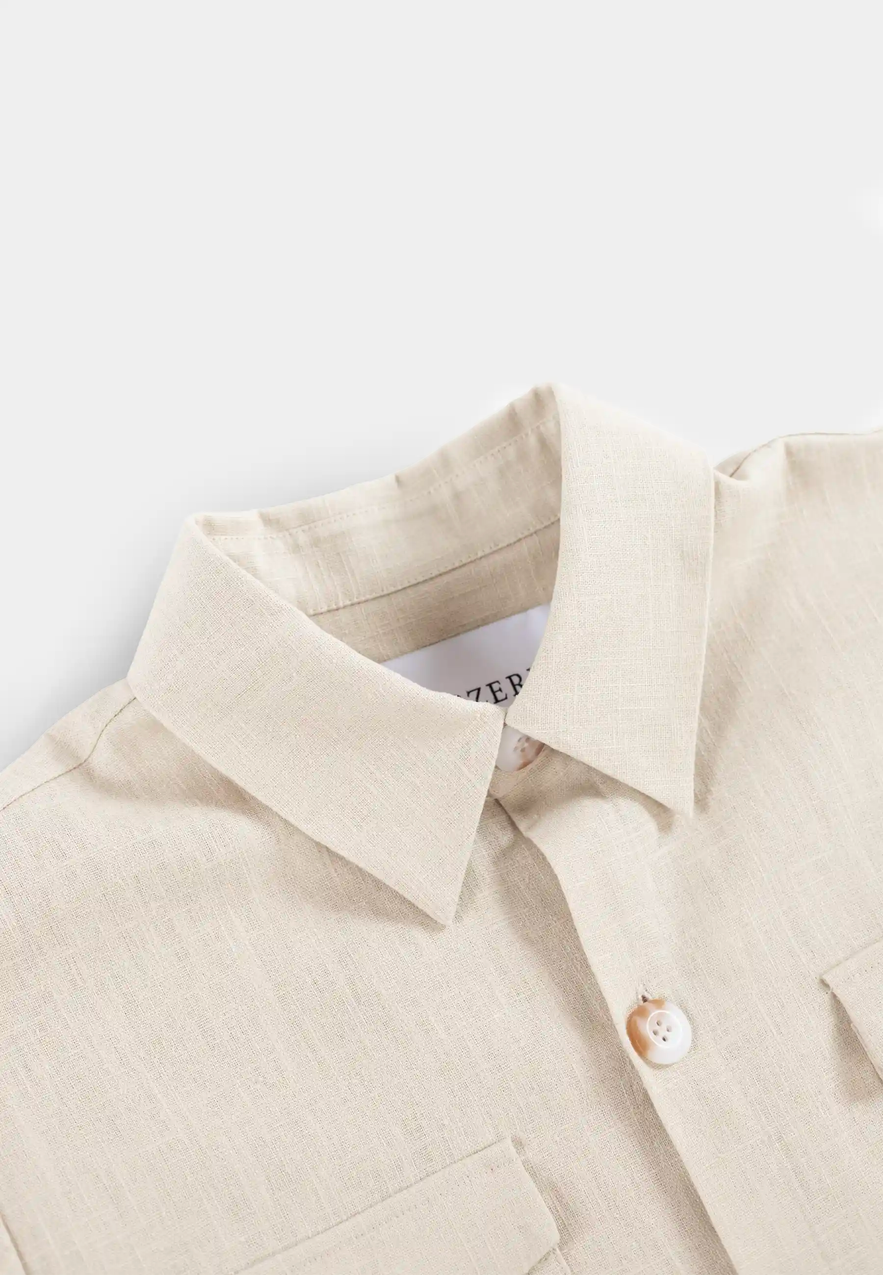 Dani linneovershirt - Beige