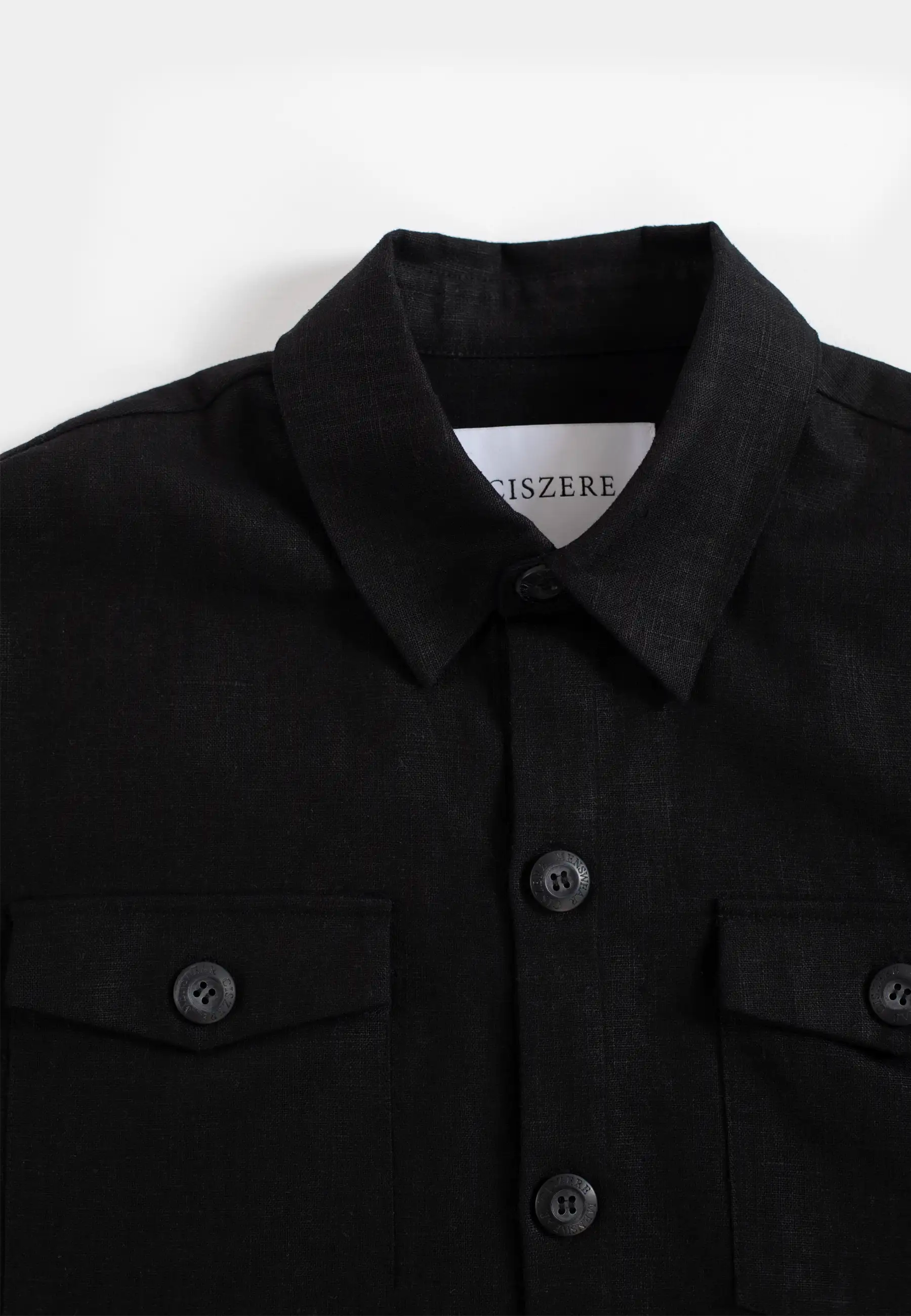 Dani linen overshirt - Black