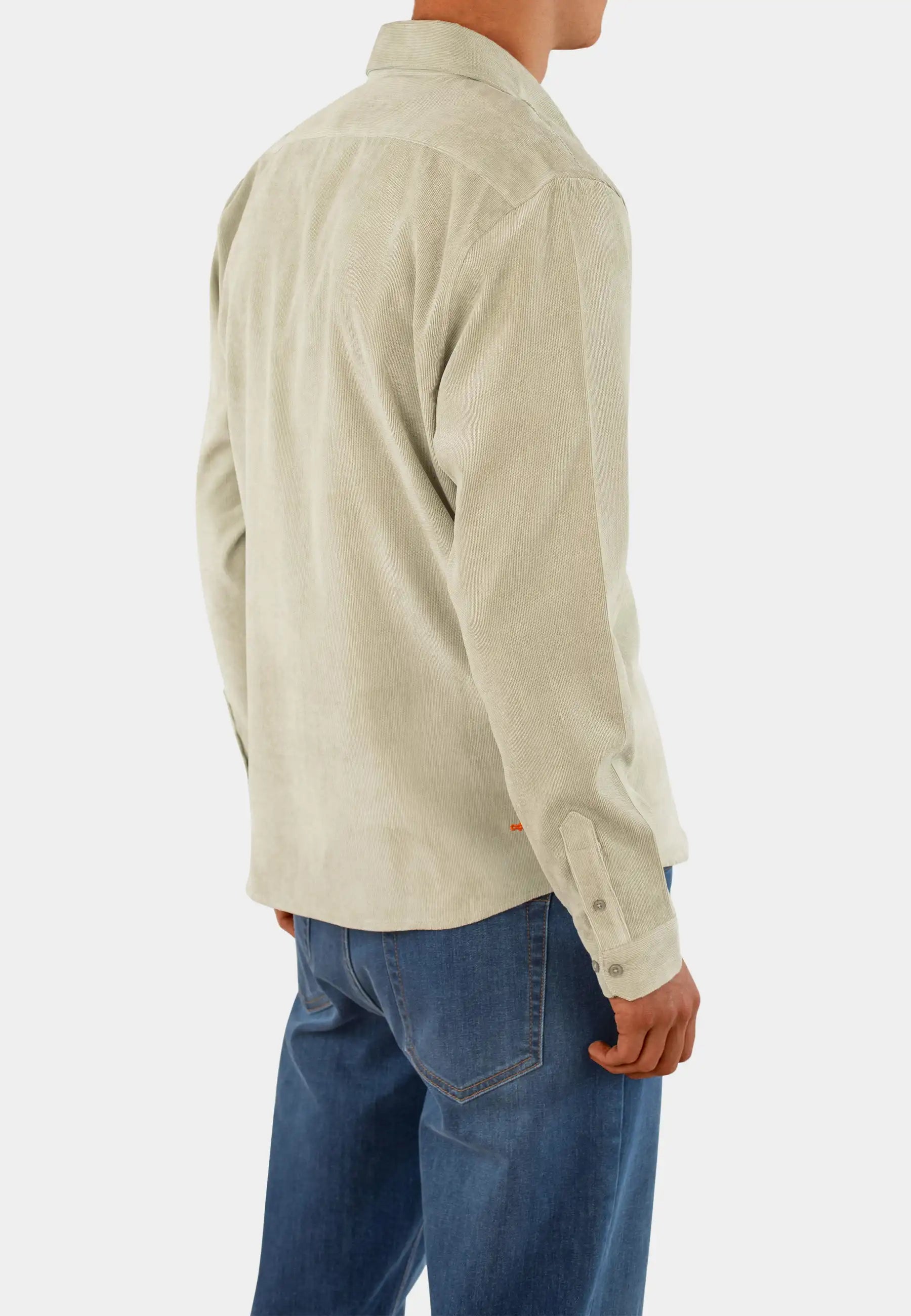 Aden Cord Zip Shirt - Light Green
