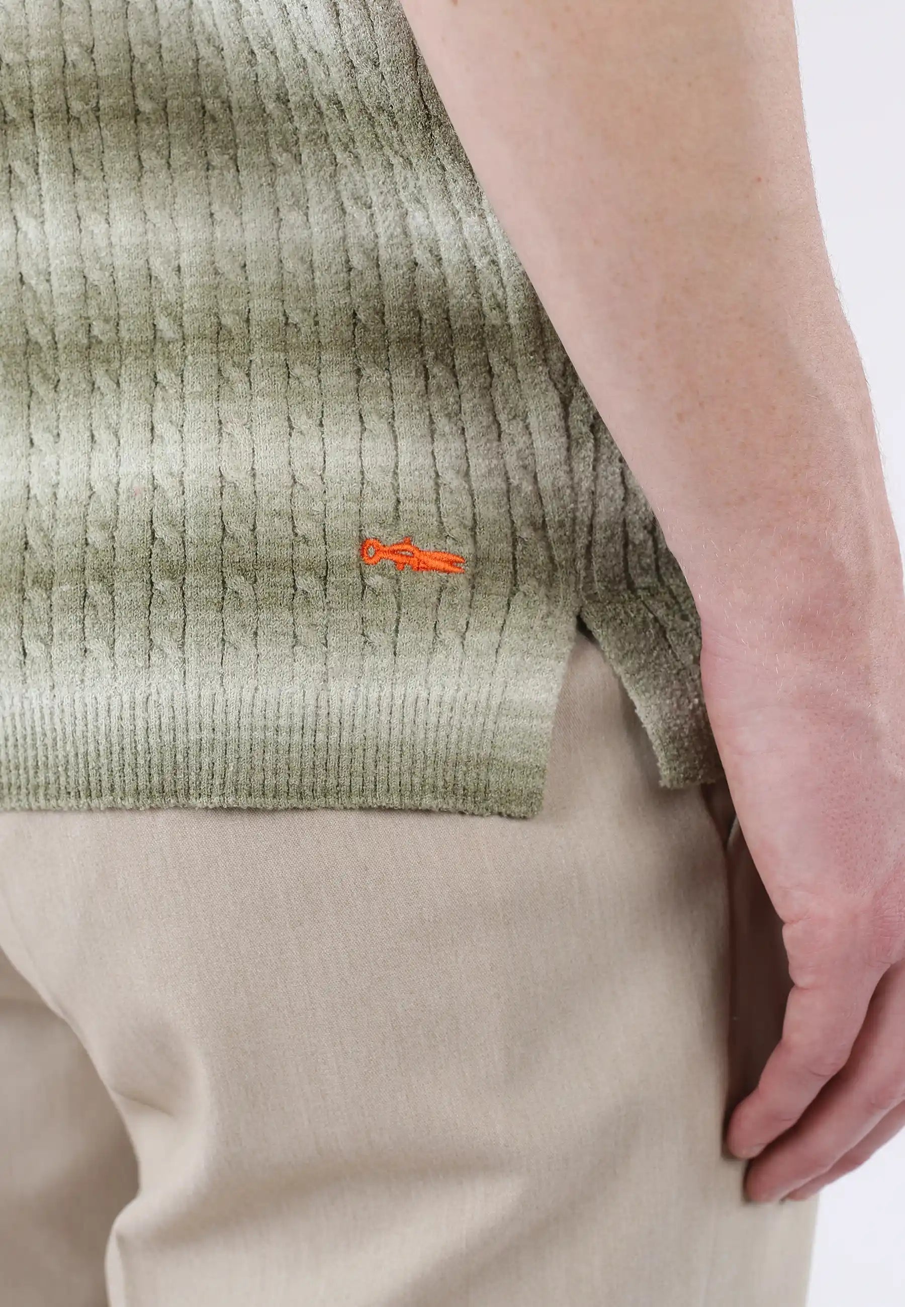 Gabe knitted polo - Green