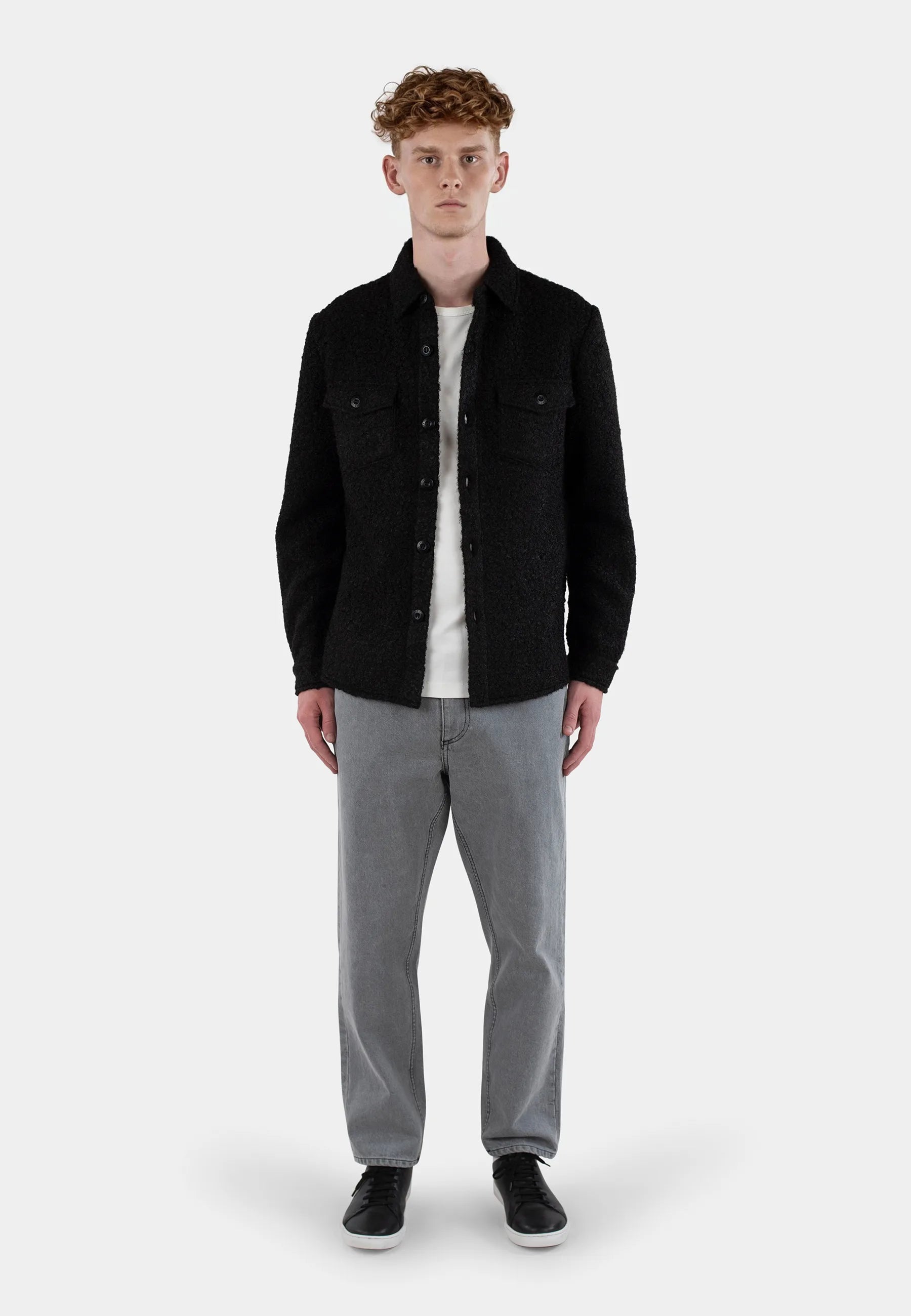 Dani Boucle overshirt - Black