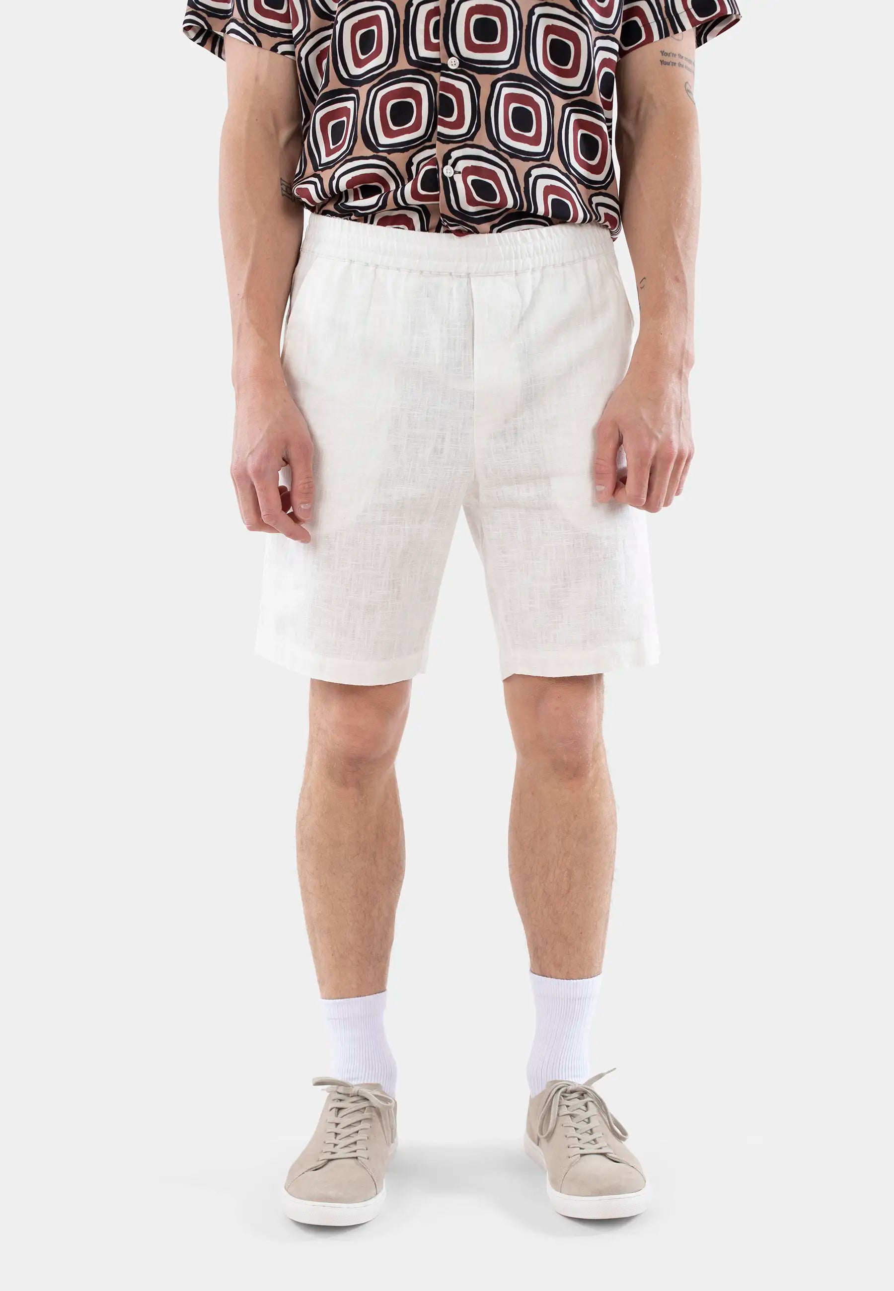 Mian linen shorts - Off white