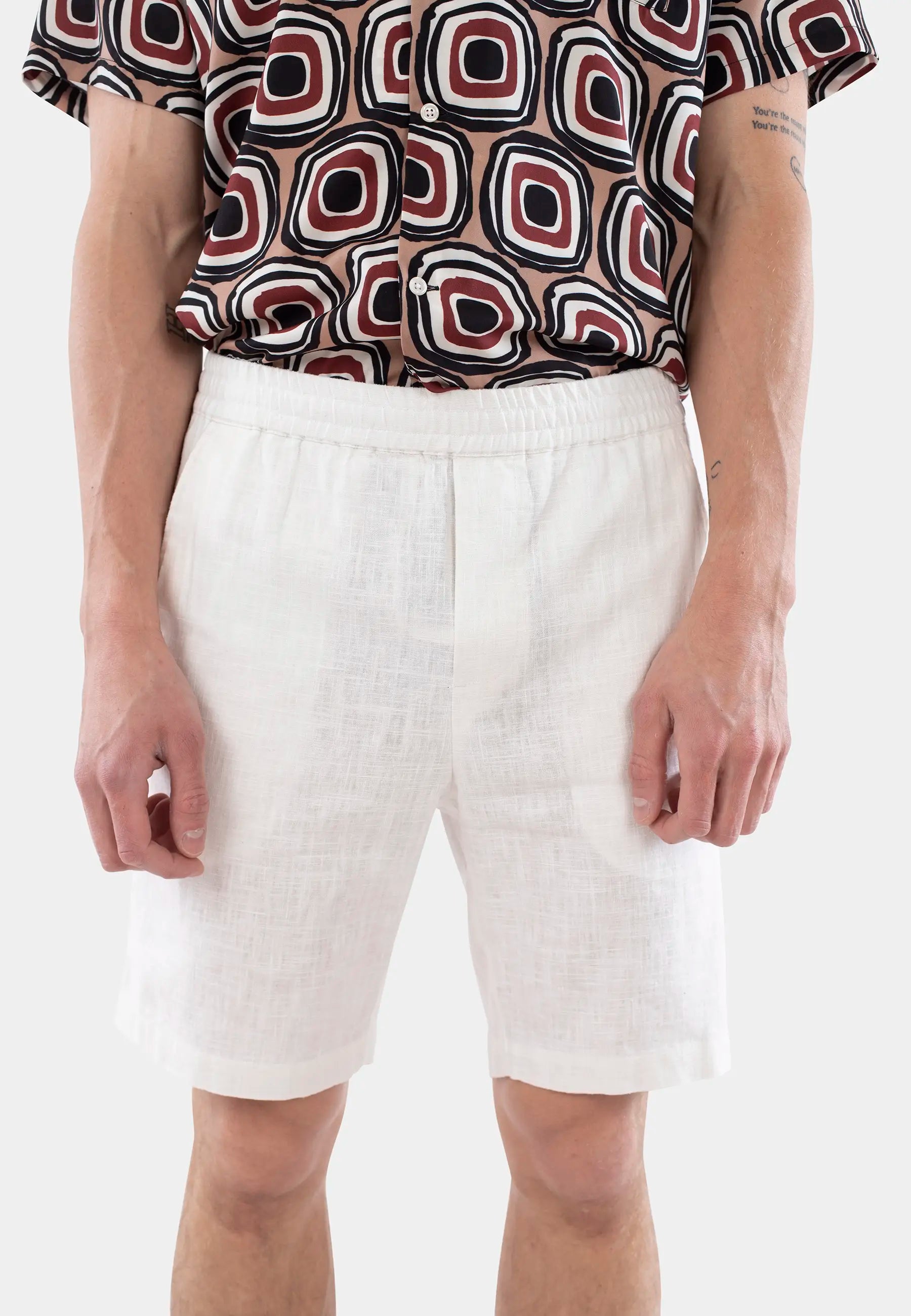 Mian linen shorts - Off white