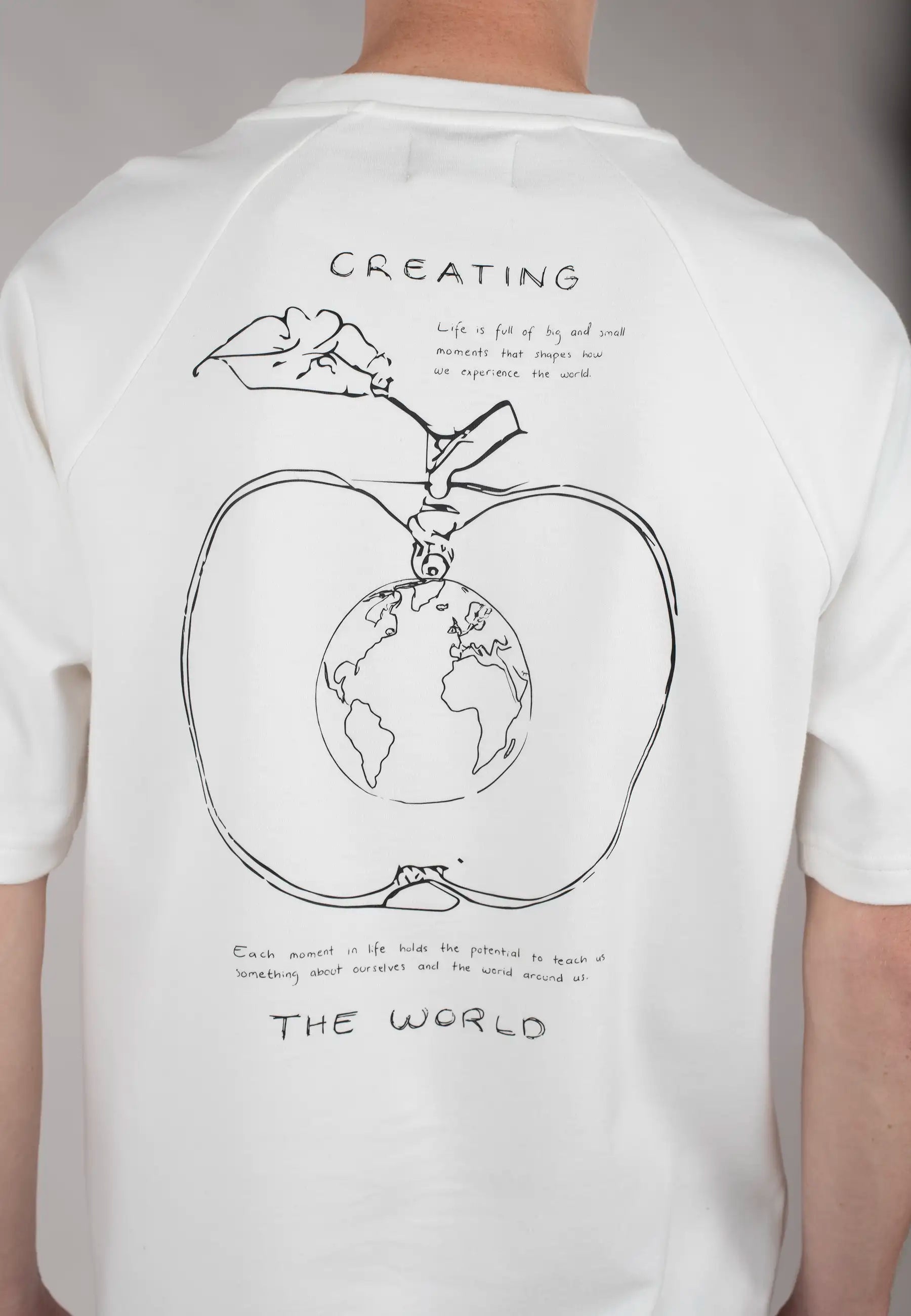 Ellipse: The World tee - White