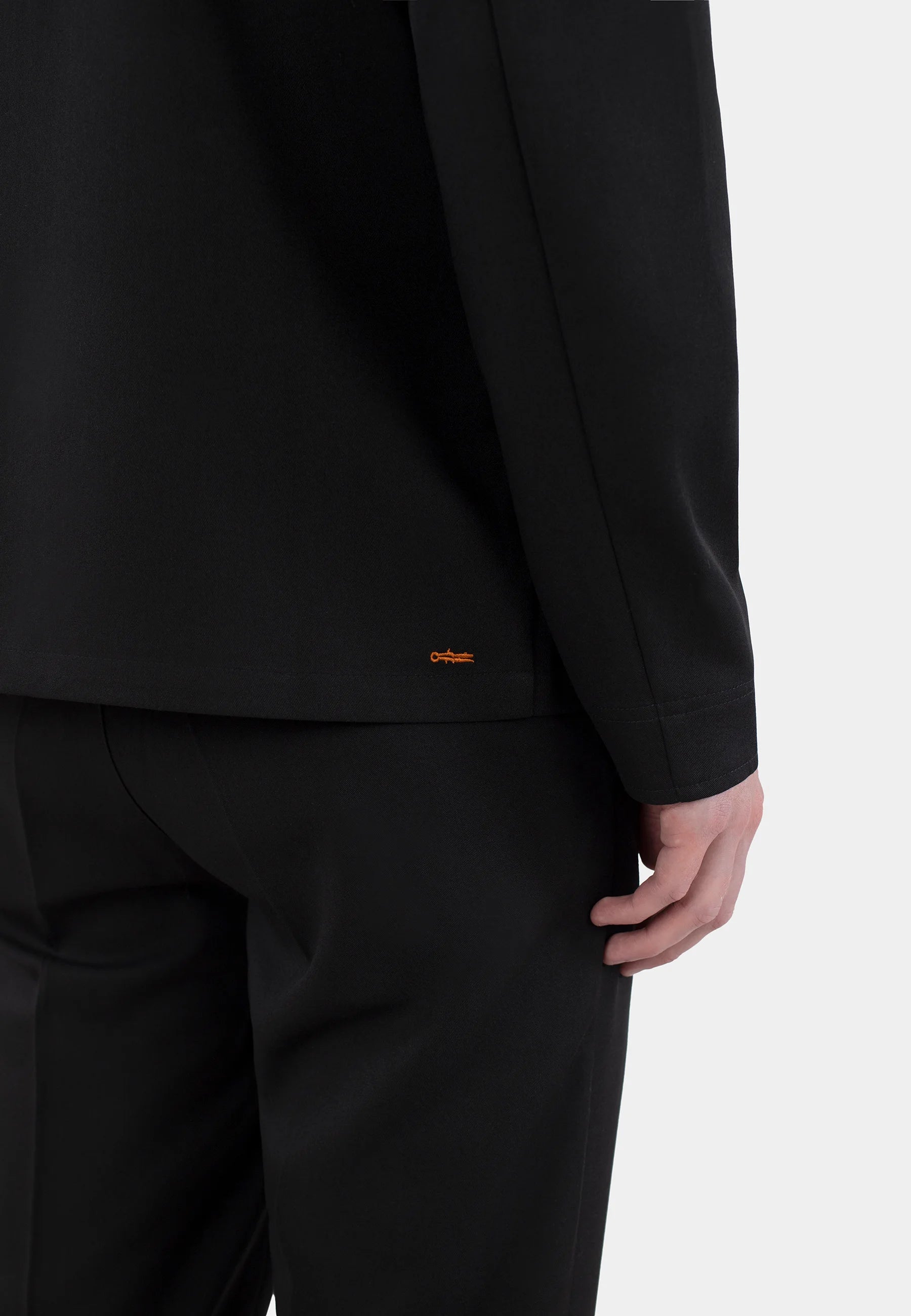 Evander overshirt med dragkedja - Svart
