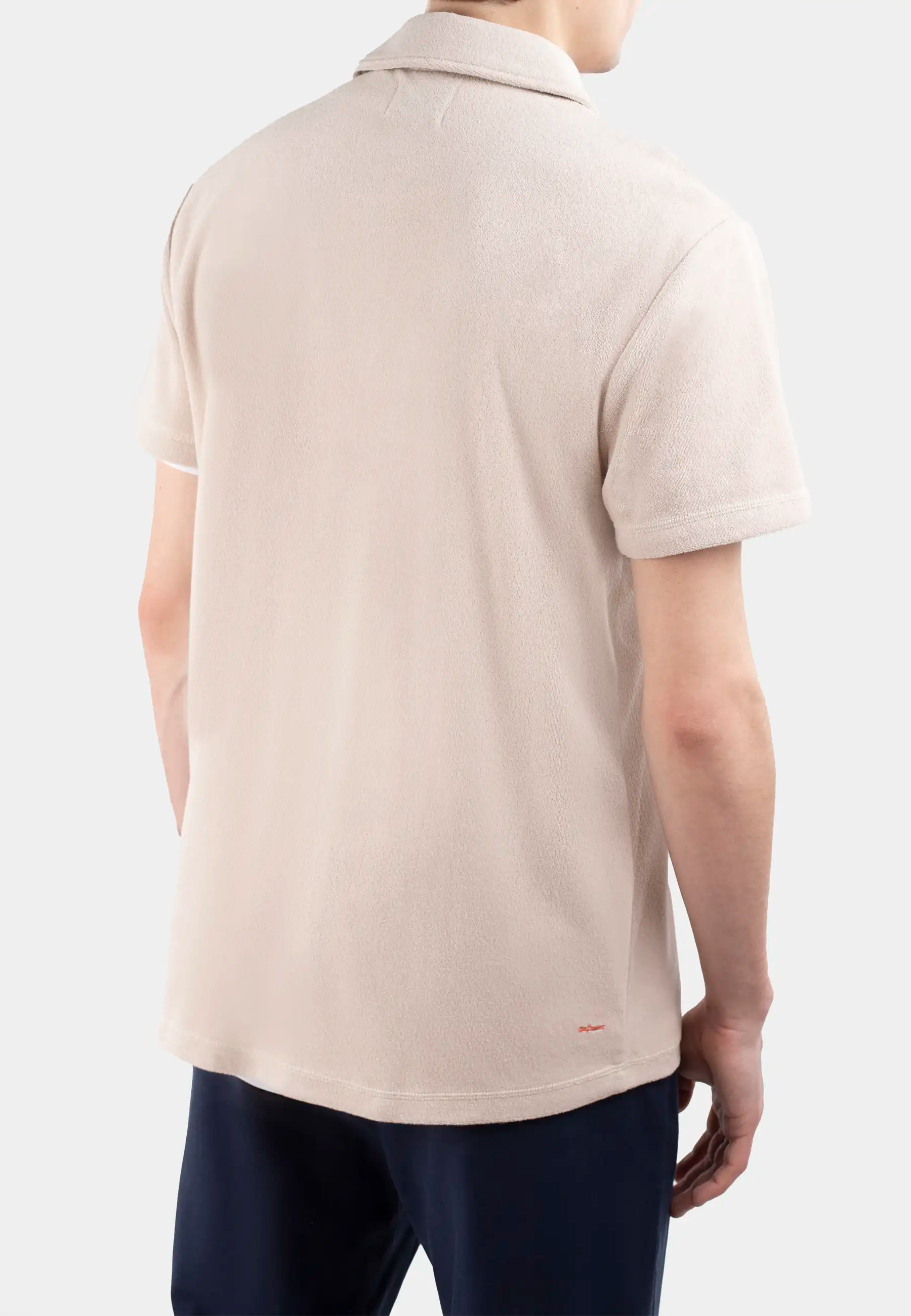Cay terry half zip skjorta - Beige