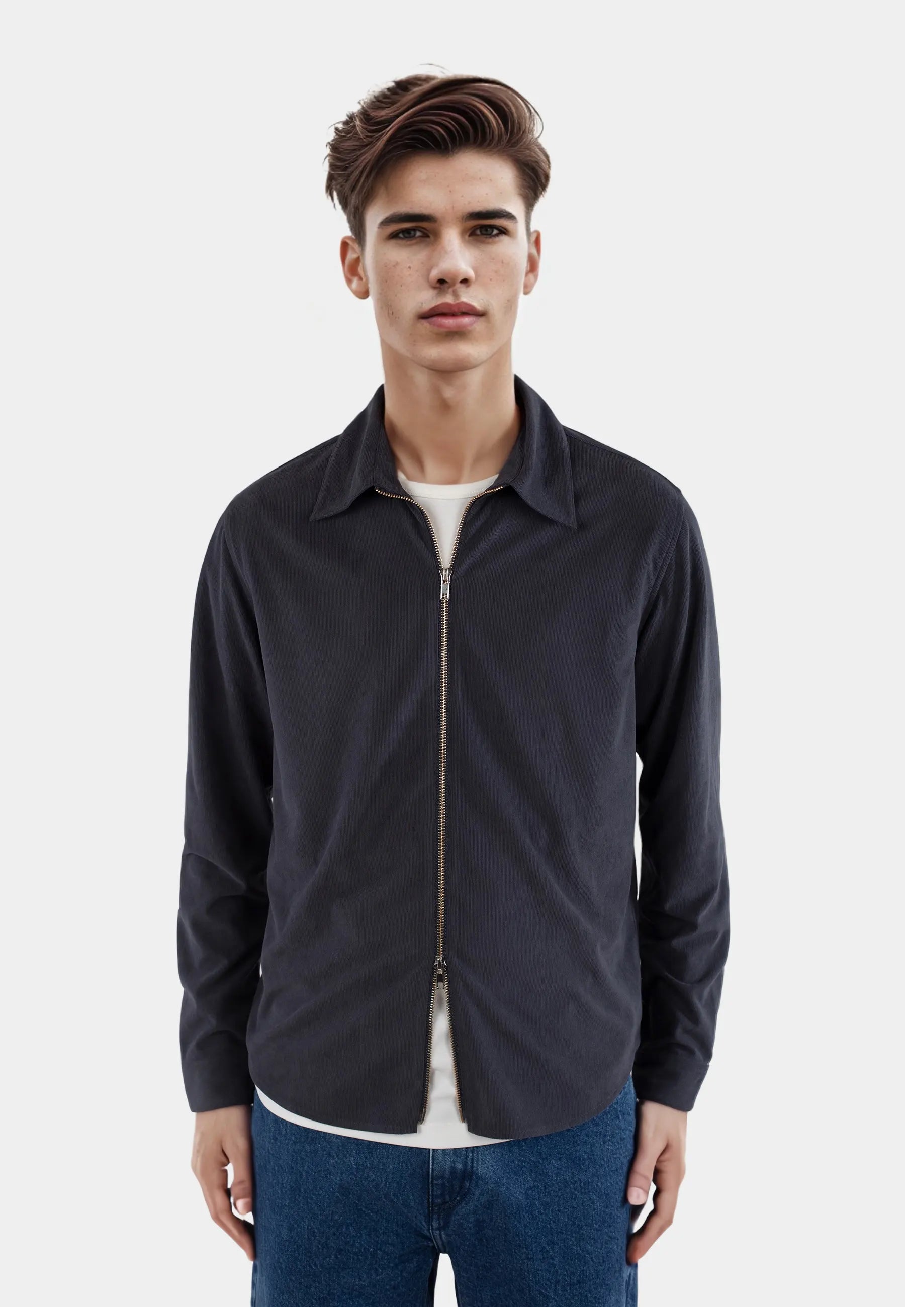 Aden cord zip - Orion blue