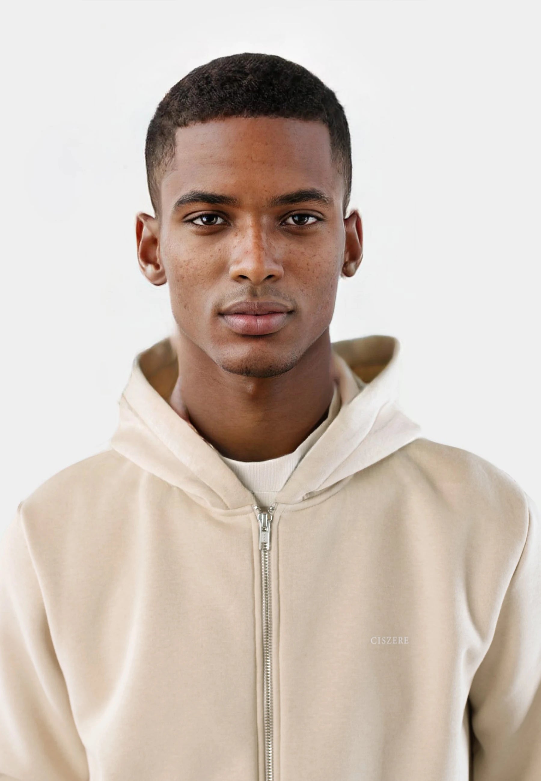 Ryder full zip hoodie - Sand