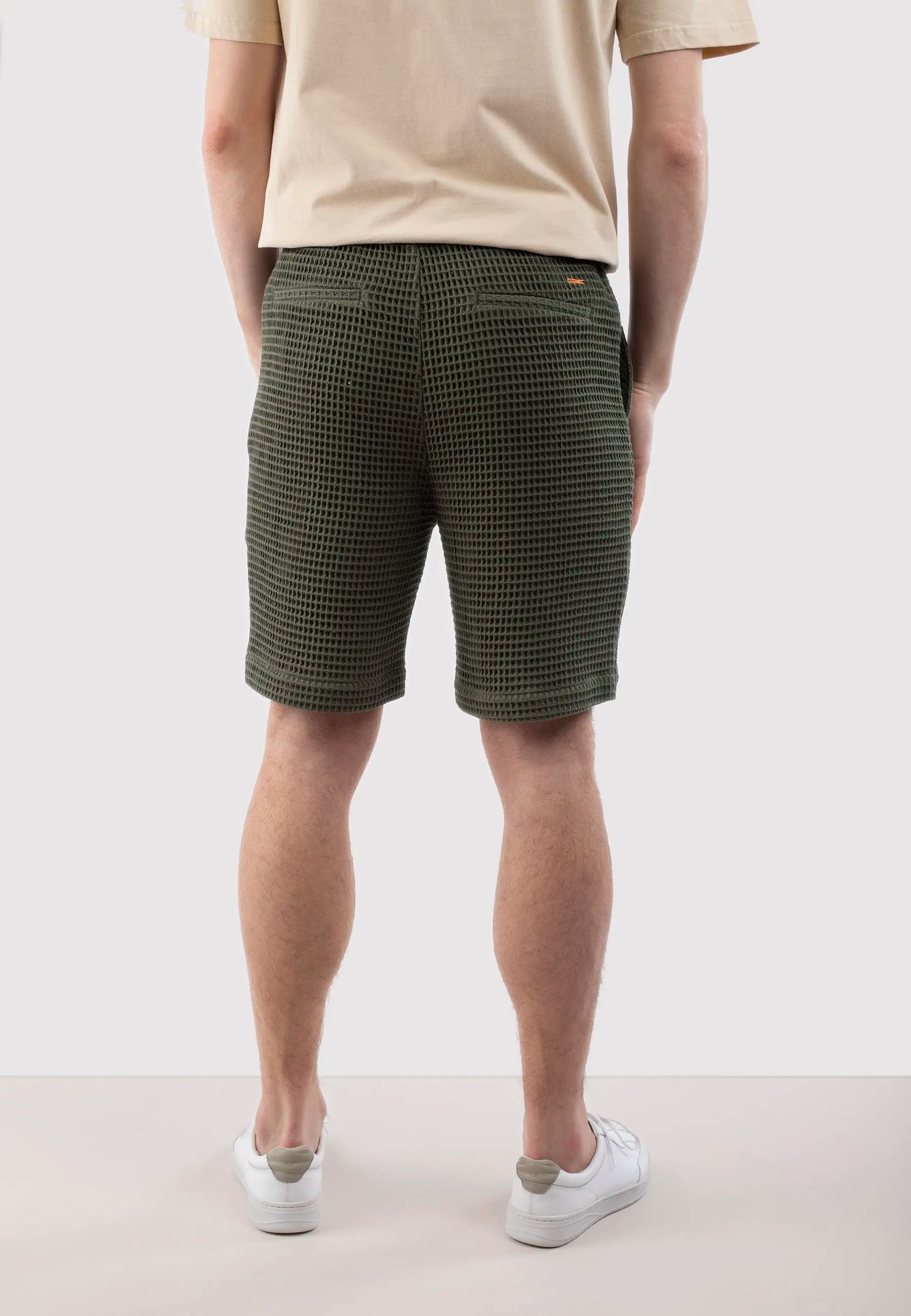 Mian waffle shorts - Leaf Green