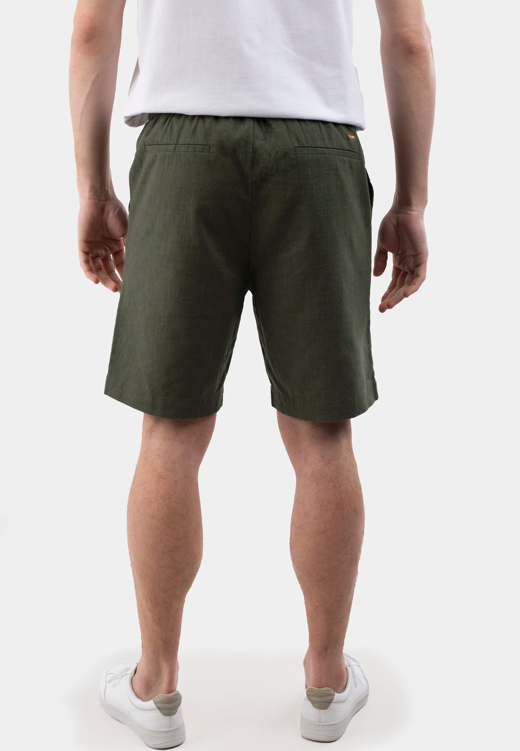 Mian linen shorts - Forest Green