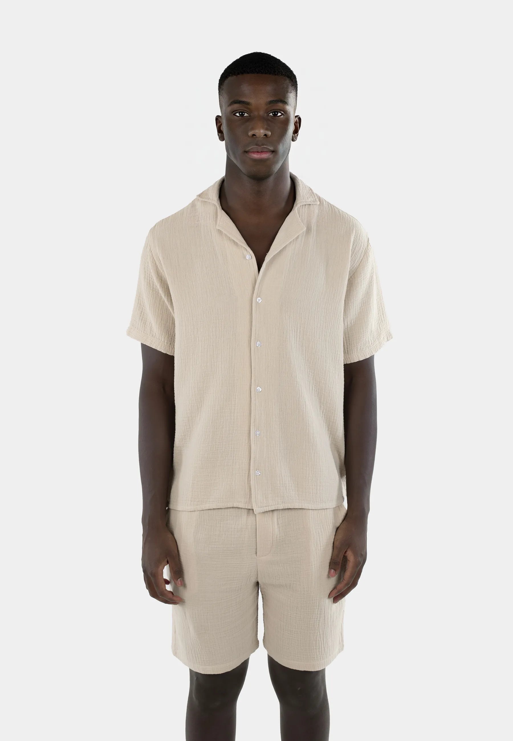 Jax gauze-skjorta - Beige