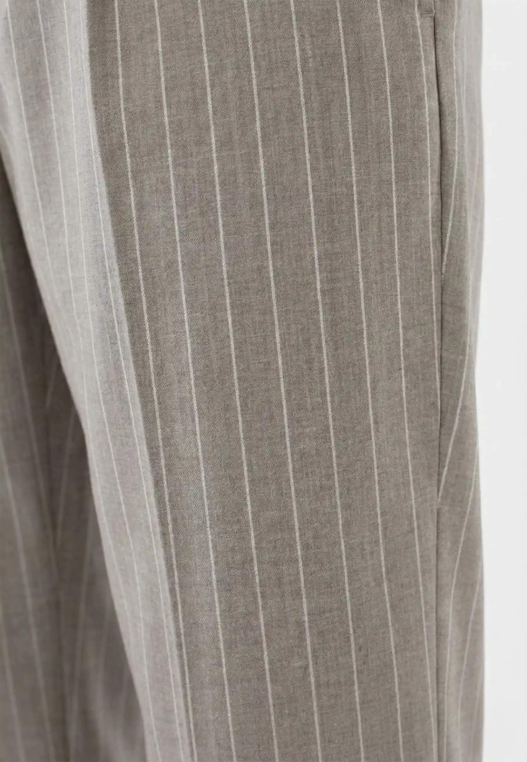 Landon suit trousers - Pinstripe Taupe