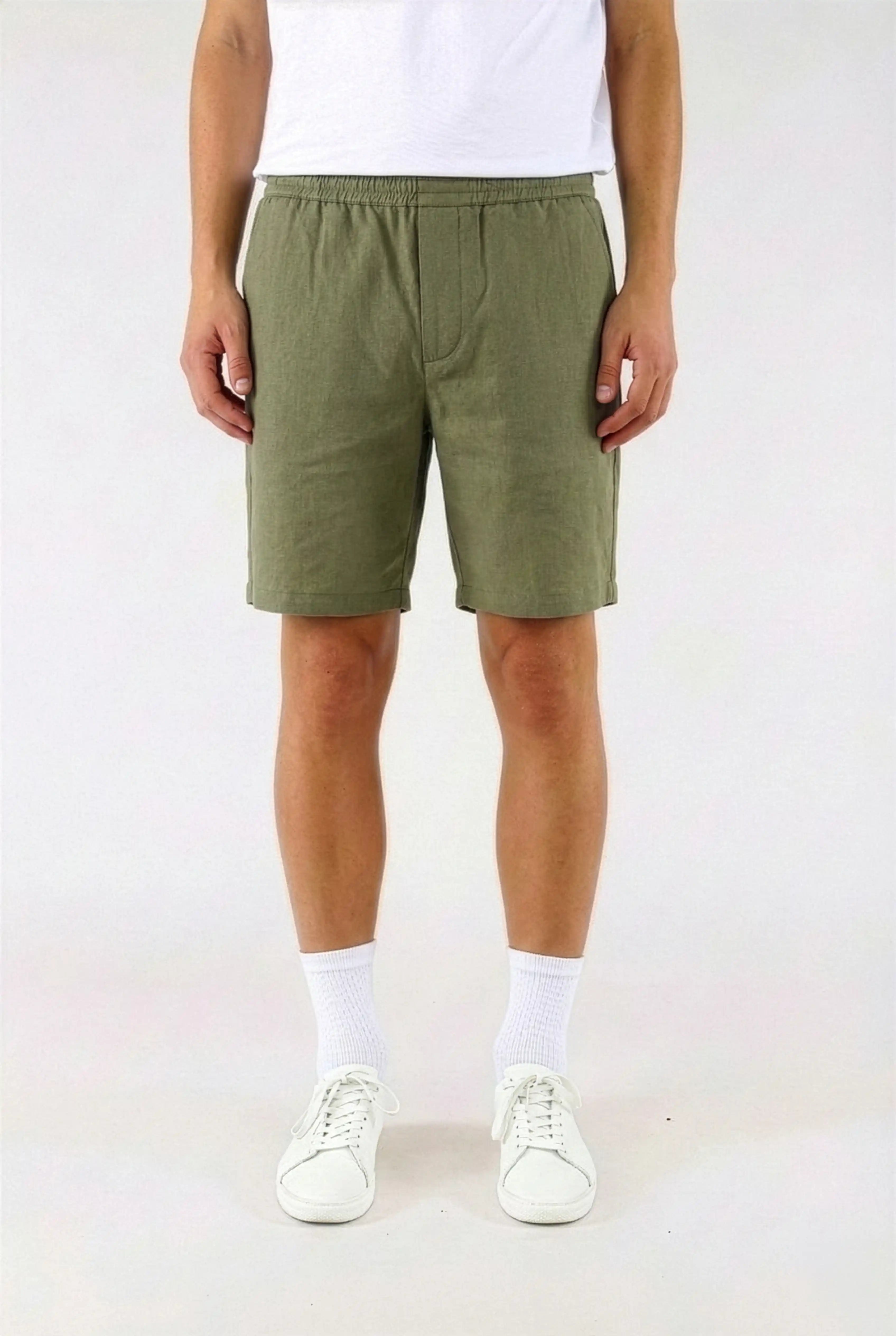 Mian linen shorts - Green