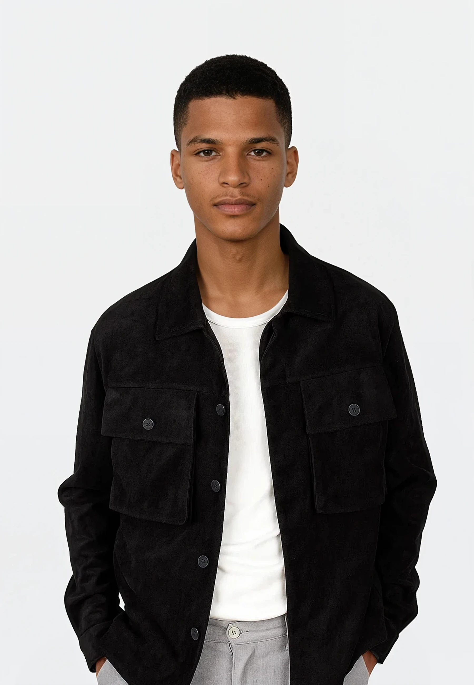Nash vegan suede jacket - Black
